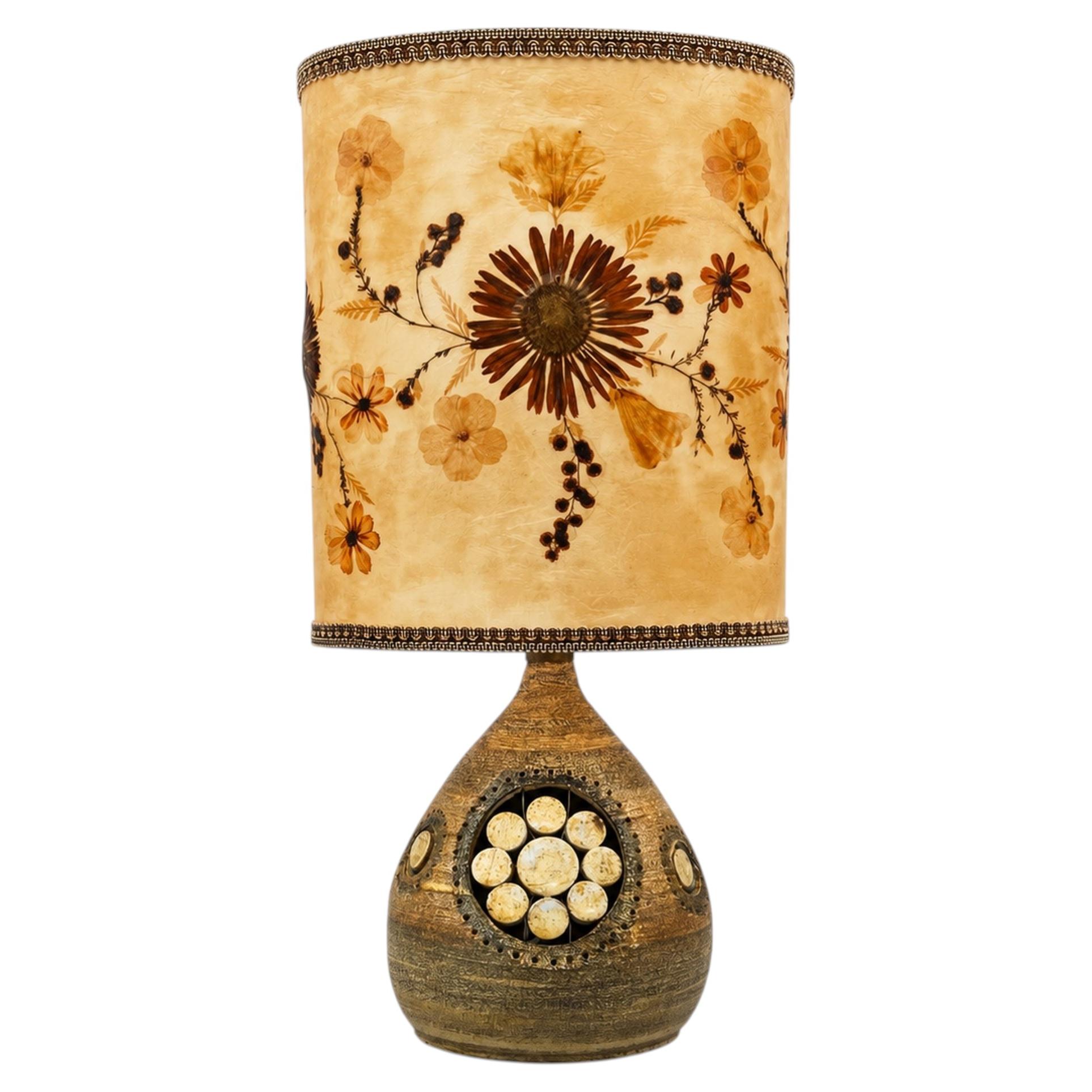 Glazed ceramic table lamp, by Georges Pelletier, Paris, France, circa 1960