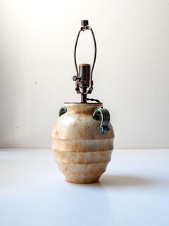 Tischlampe aus glasierter Keramik von Harald Östergren, Upsala Ekeby, Schweden, 1940