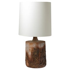 Glazed ceramic table lamp by Huguette & Marius Bessone, circa 1970- 1980