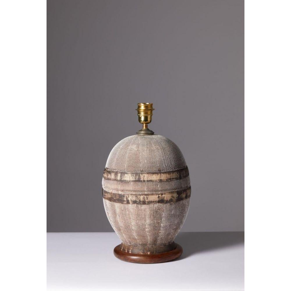 Glazed Ceramic Table Lamp by Keramos, c. 1940 In Excellent Condition In New York City, NY