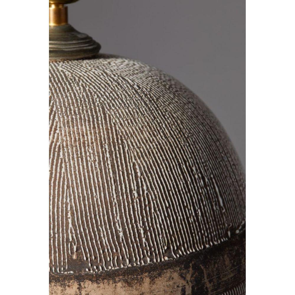 Glasierte Keramik-Tischlampe von Keramos, um 1940 (20. Jahrhundert) im Angebot