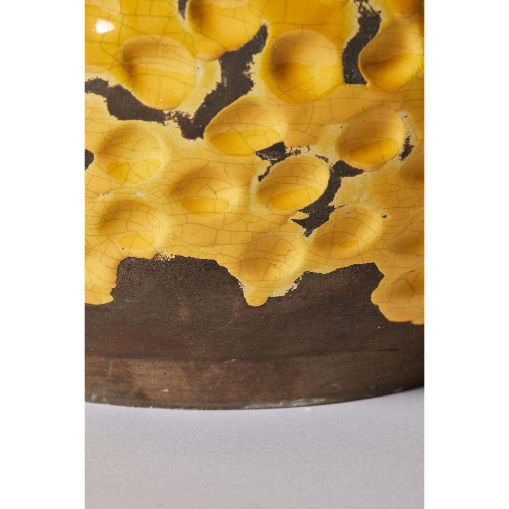 Glazed Ceramic Table Lamp by Keramos, France, c. 1940 For Sale 1