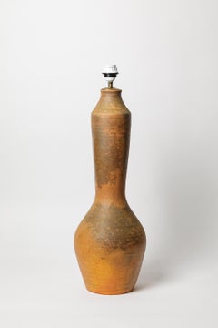 Glazed ceramic table lamp by La Borne, circa 1940.