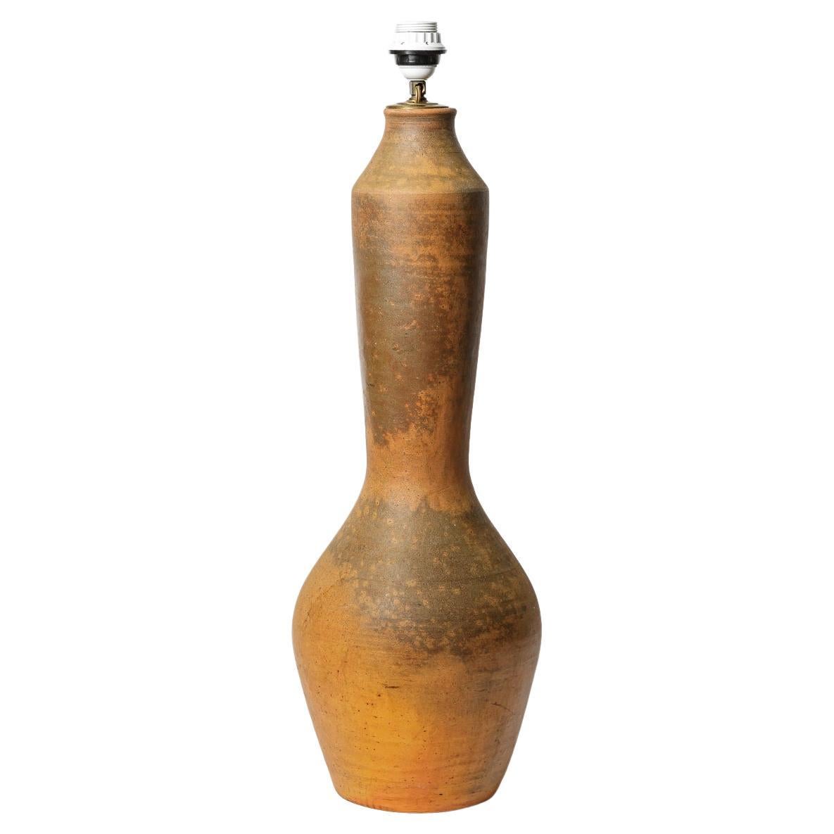 Glazed ceramic table lamp by La Borne, circa 1940. For Sale