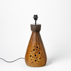 Lampe de table en céramique émaillée par Les potiers d'Accolay, vers 1960-1970