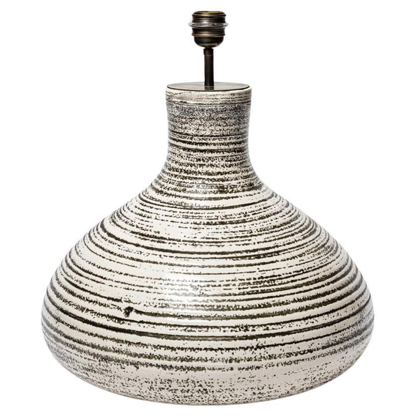 Lampe de table en céramique émaillée par Les potiers d'Accolay, vers 1960-1970.