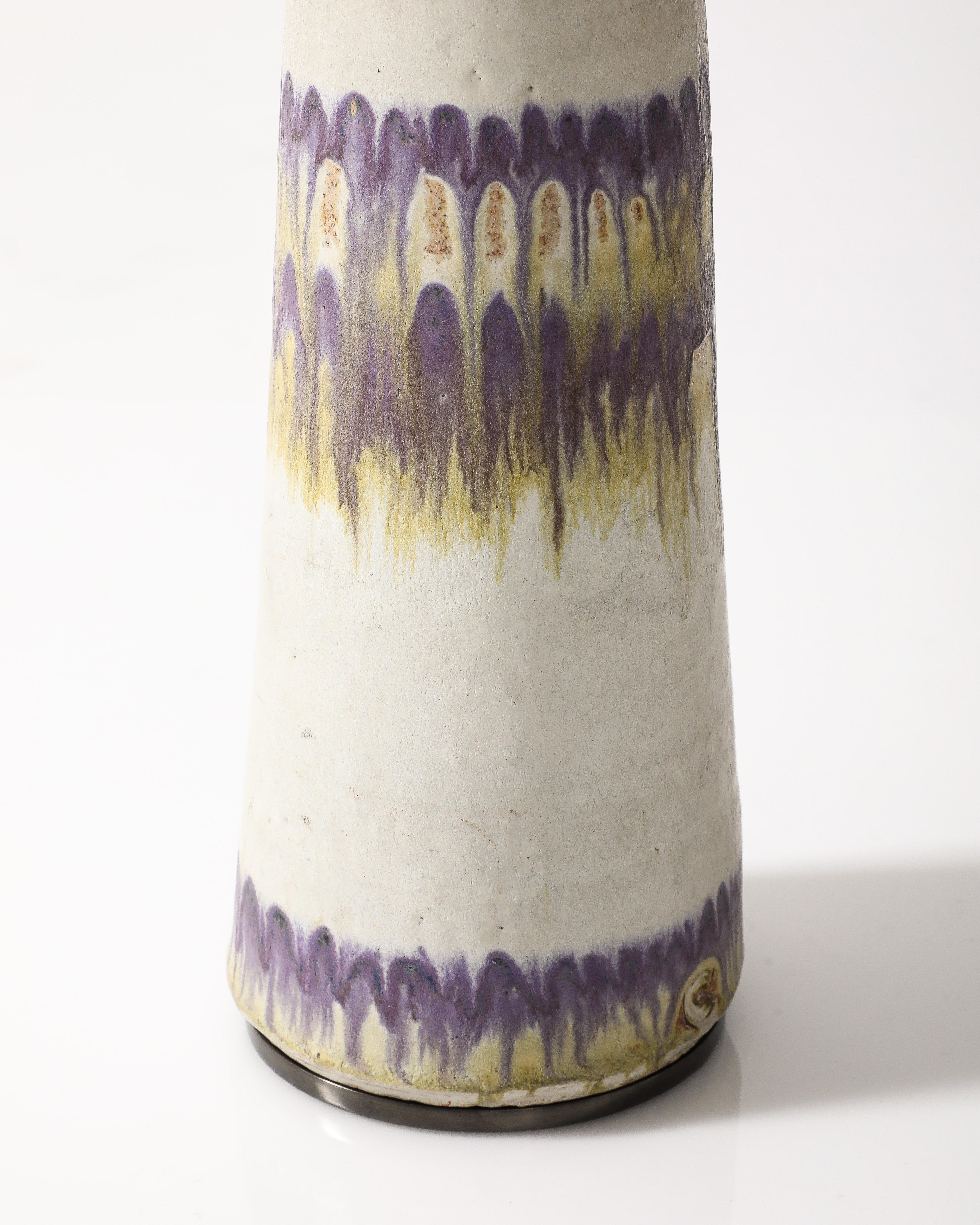 Lampe de table en céramique émaillée, Angleterre, vers 1970 en vente 3