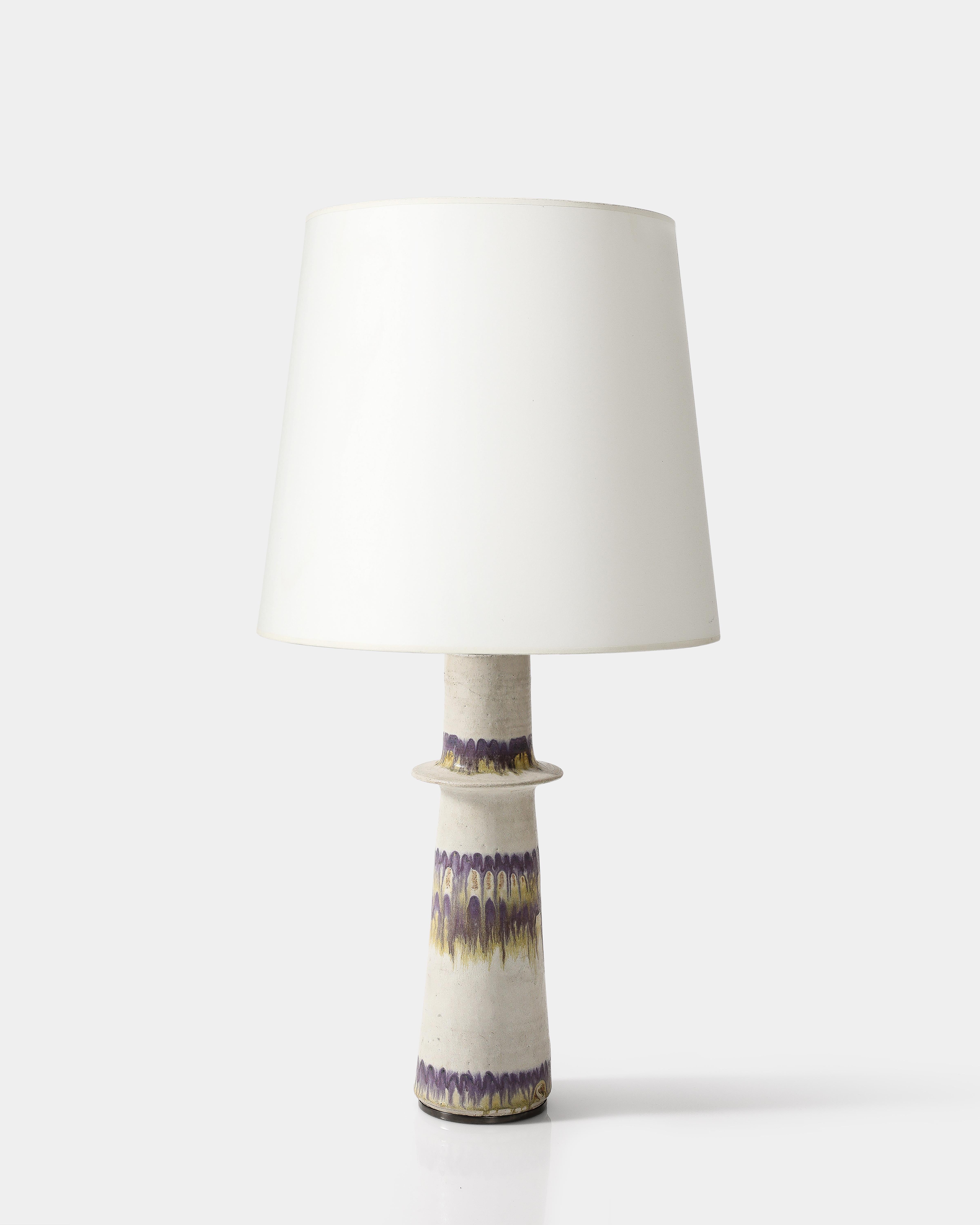 Fin du 20e siècle Lampe de table en céramique émaillée, Angleterre, vers 1970 en vente