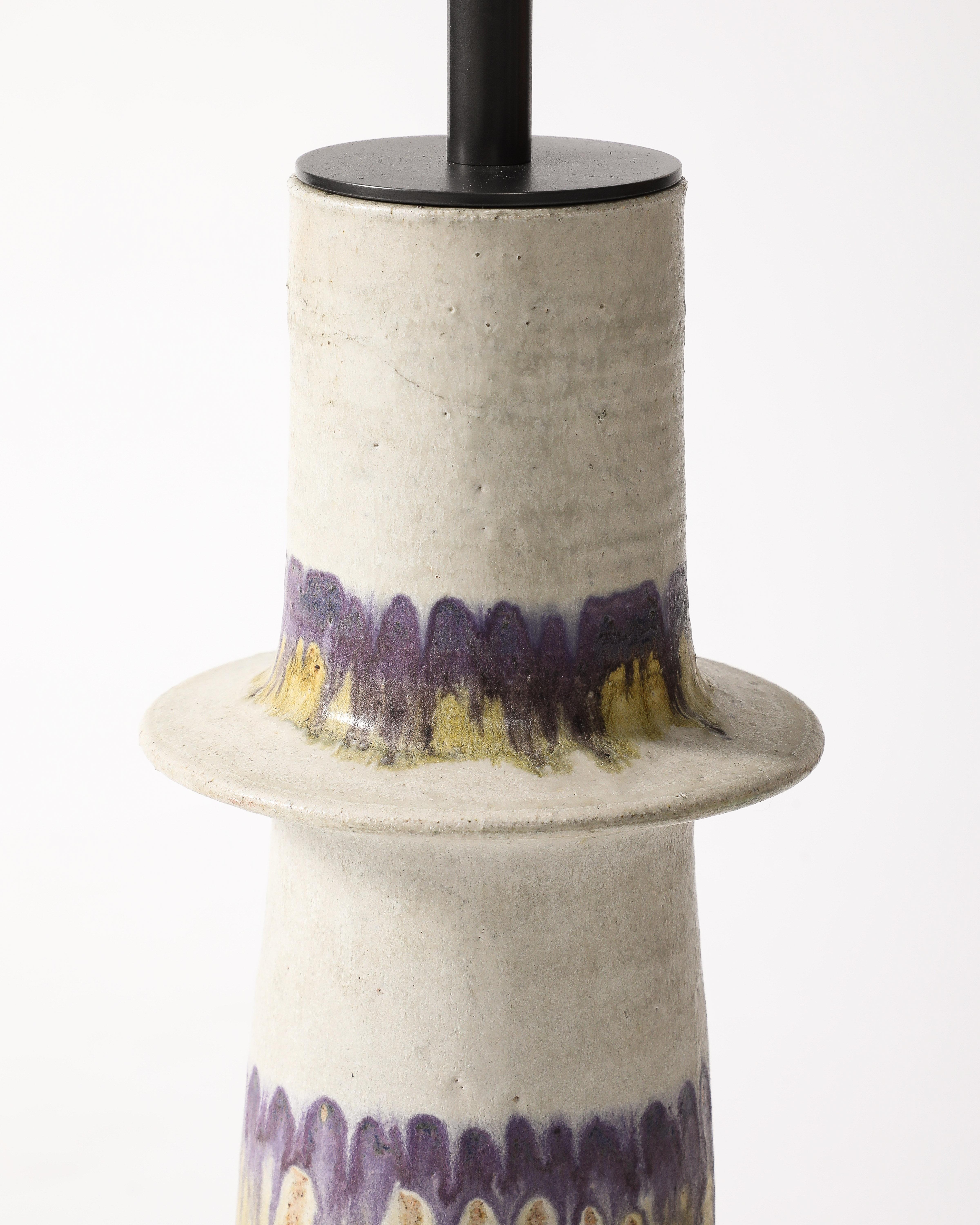 Lampe de table en céramique émaillée, Angleterre, vers 1970 en vente 1