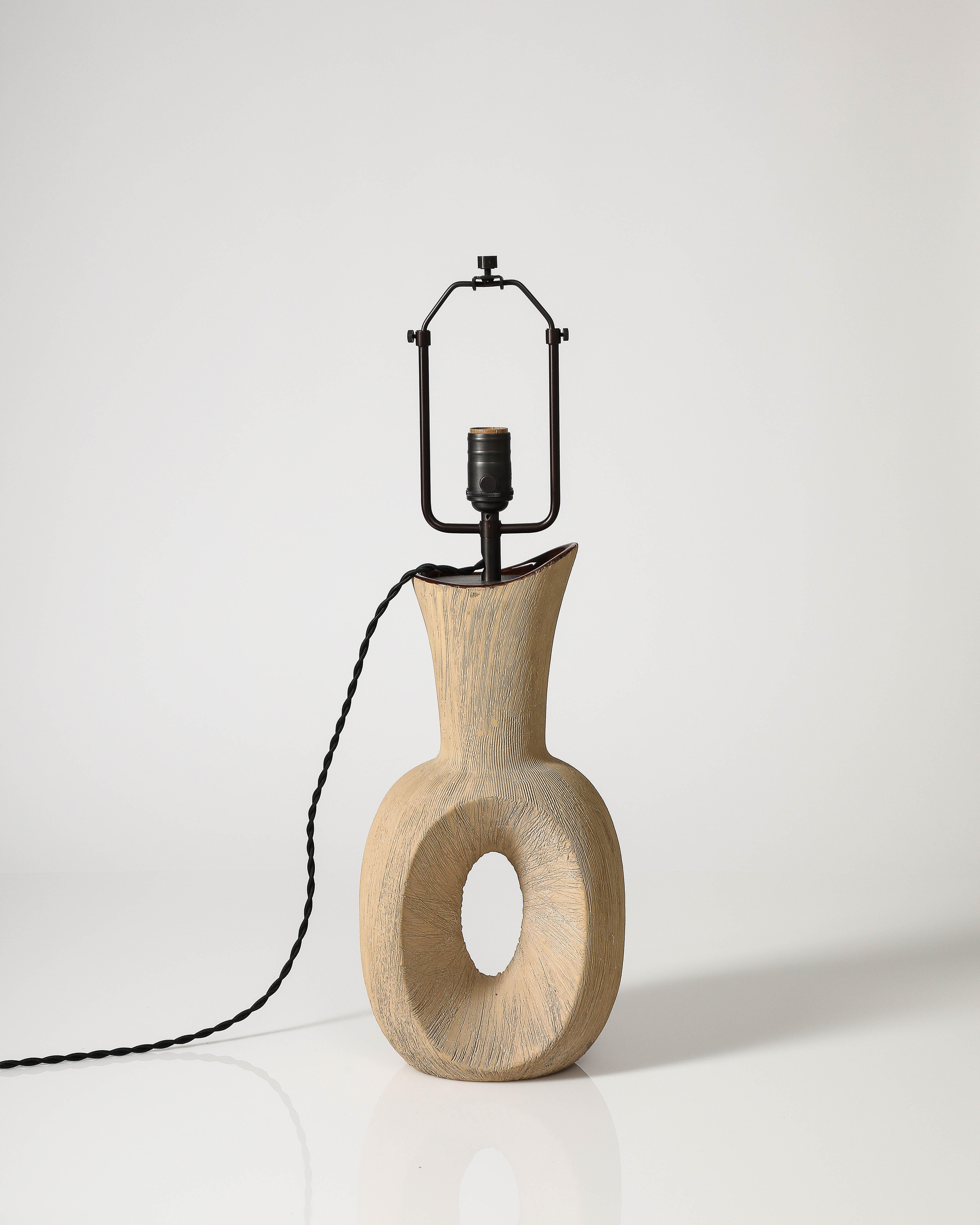 20th Century Glazed Ceramic Table Lamp