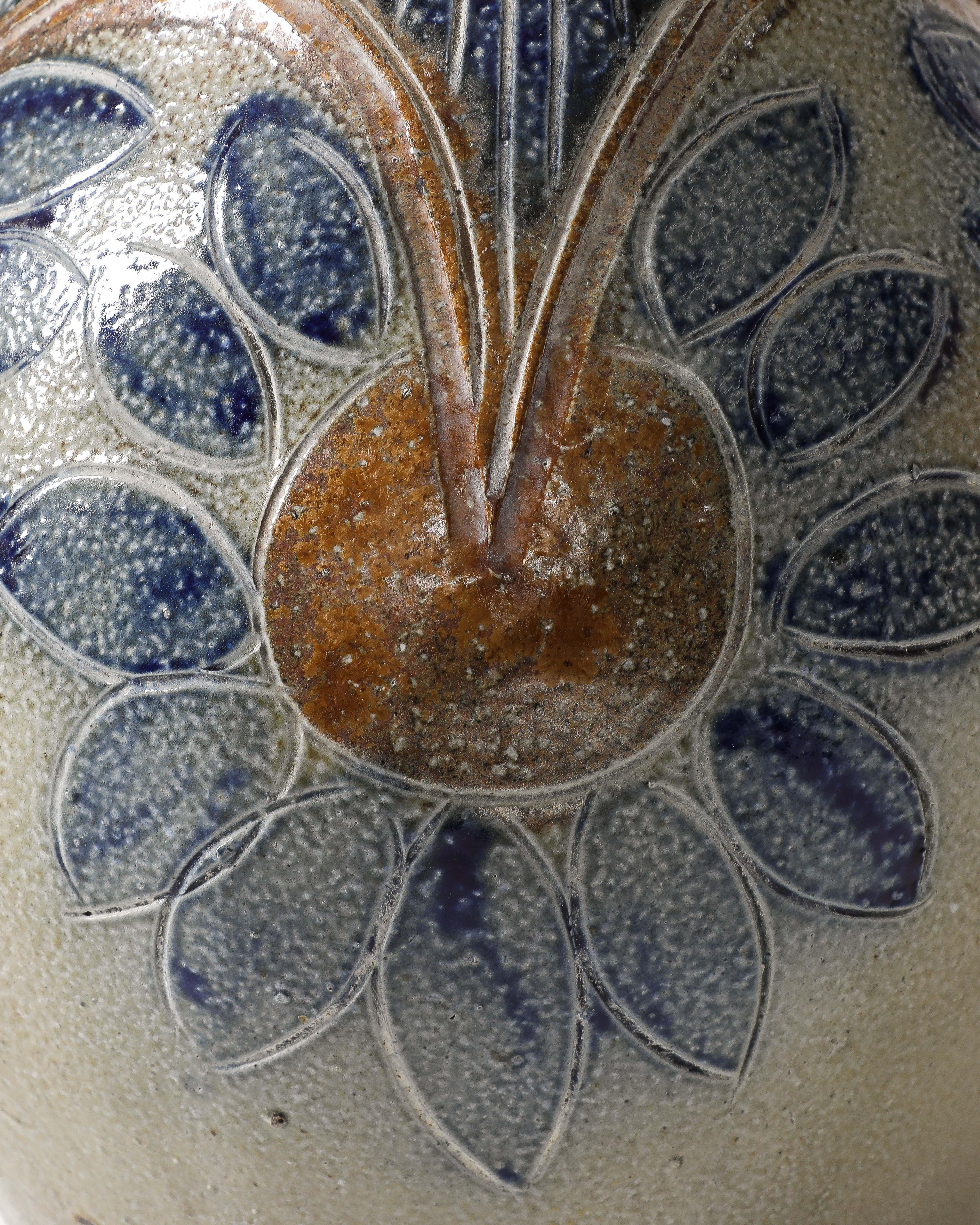 Glazed Ceramic Table Lamp, France, c. 1950 8