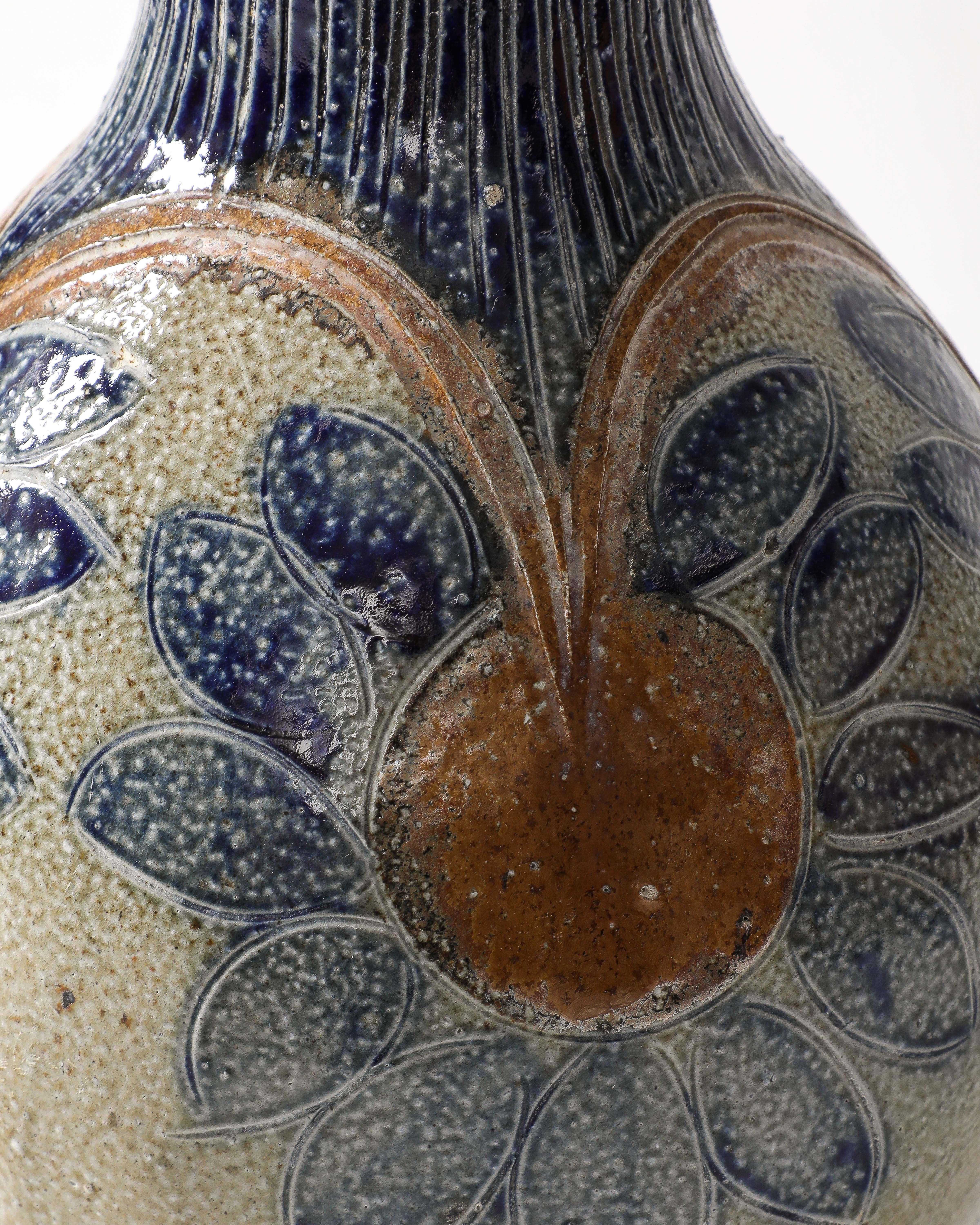 Glazed Ceramic Table Lamp, France, c. 1950 9