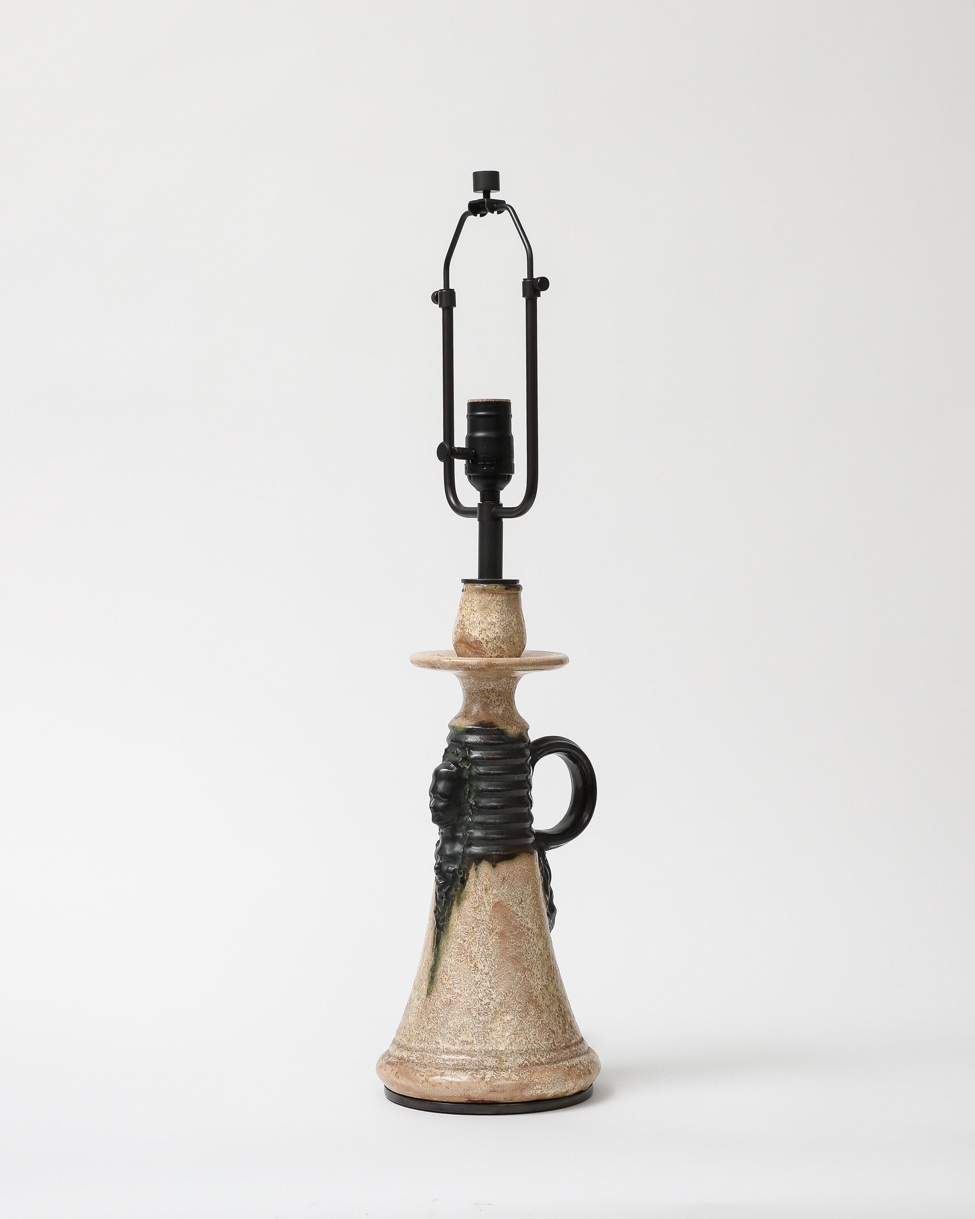 Lampe de table en céramique émaillée, France, c. 1960 en vente 4