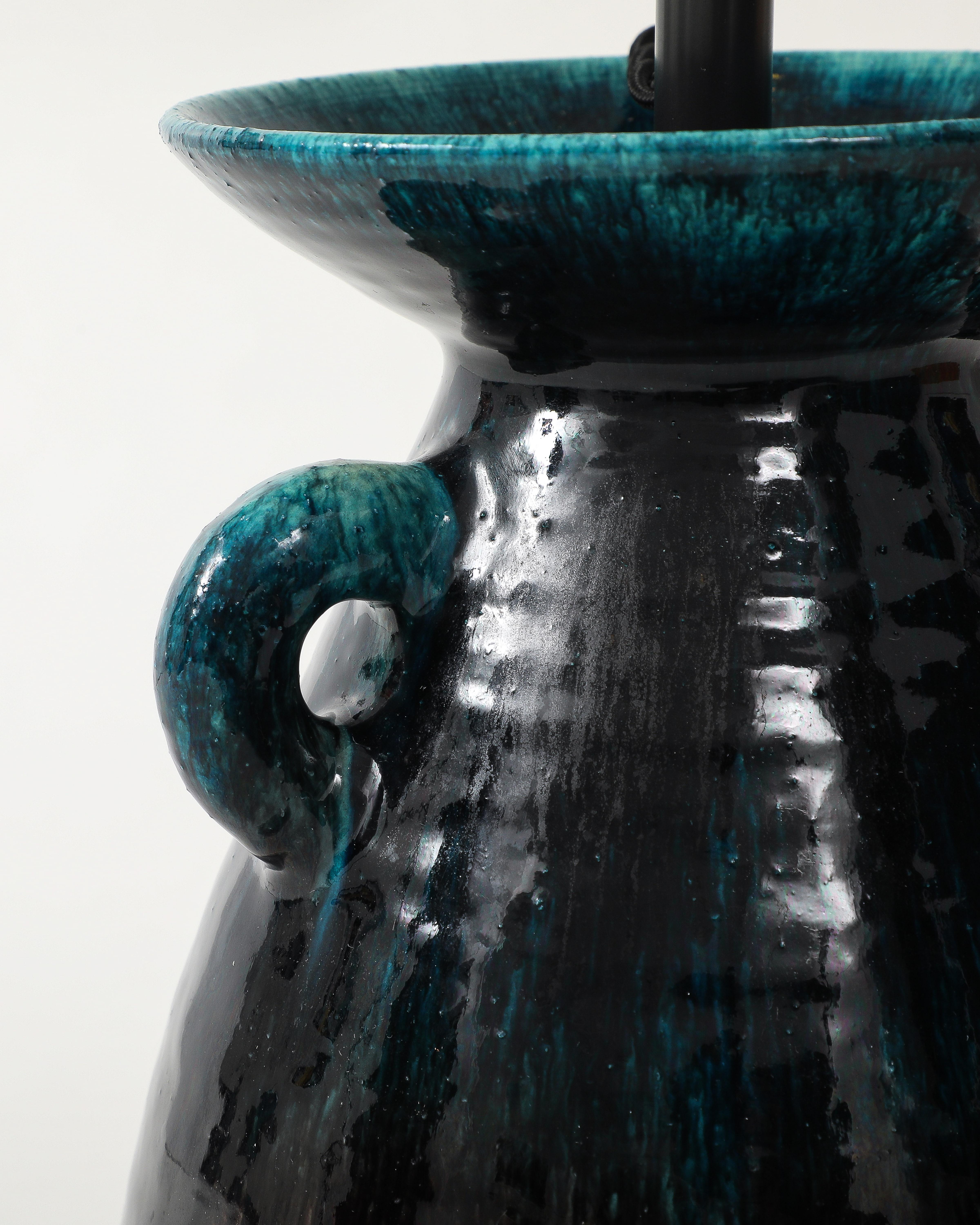 Lampada da tavolo in ceramica smaltata, Francia, 1960 ca. 4