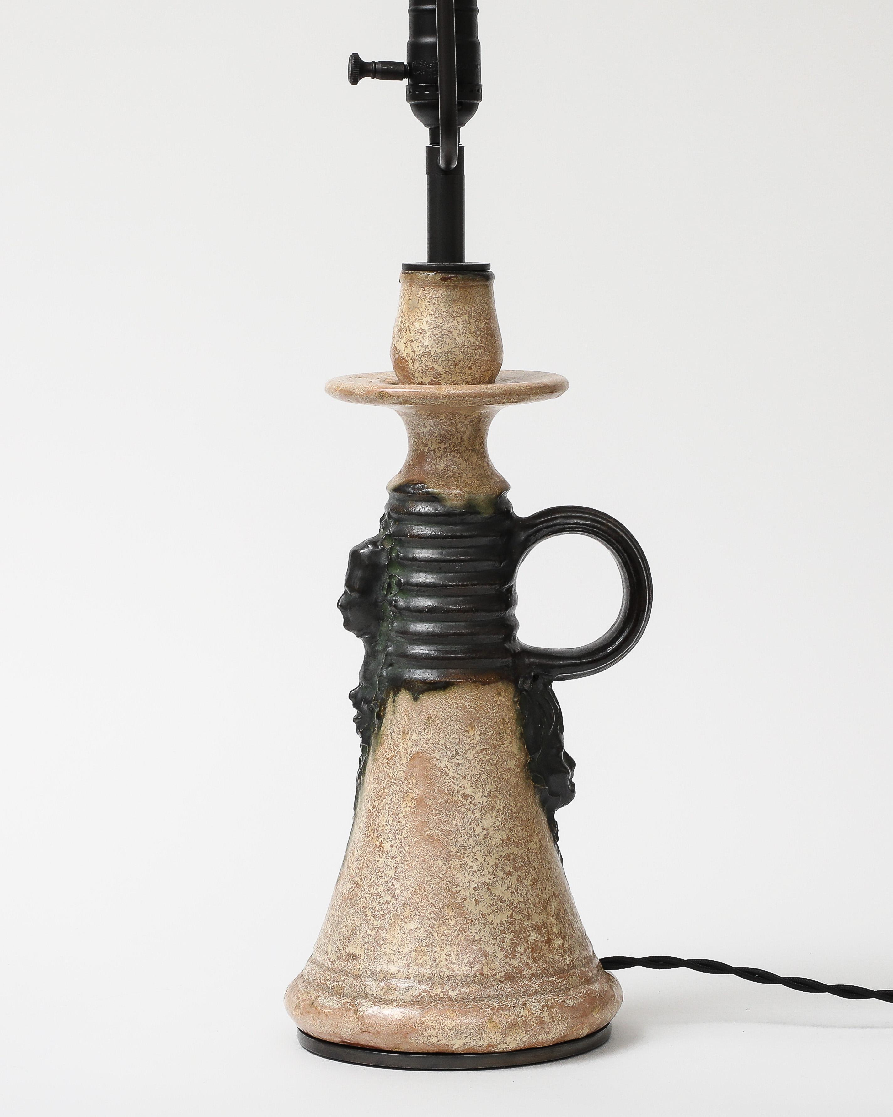 Lampe de table en céramique émaillée, France, c. 1960 en vente 6