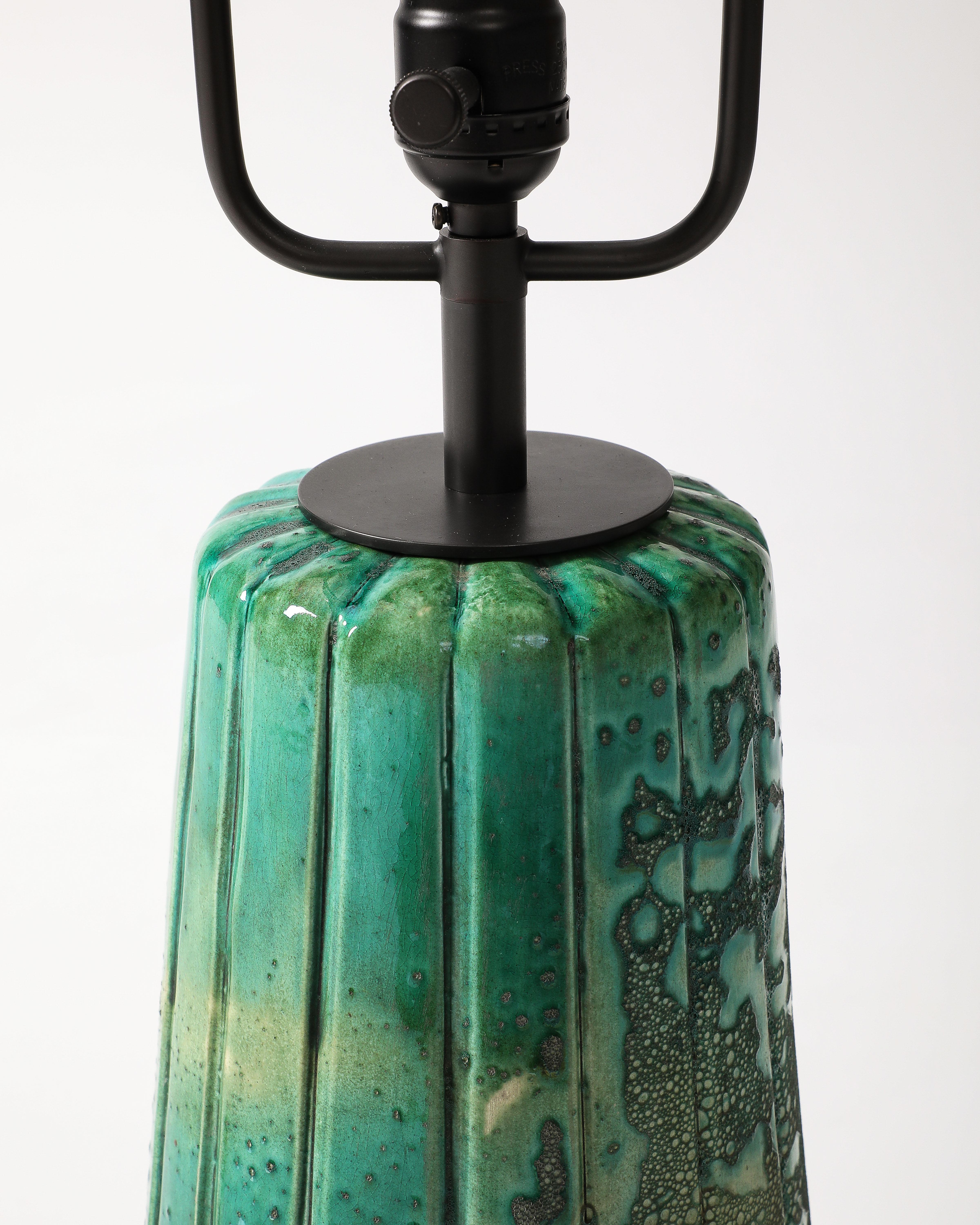 Lampada da tavolo in ceramica smaltata, Francia, 1960 ca. 7
