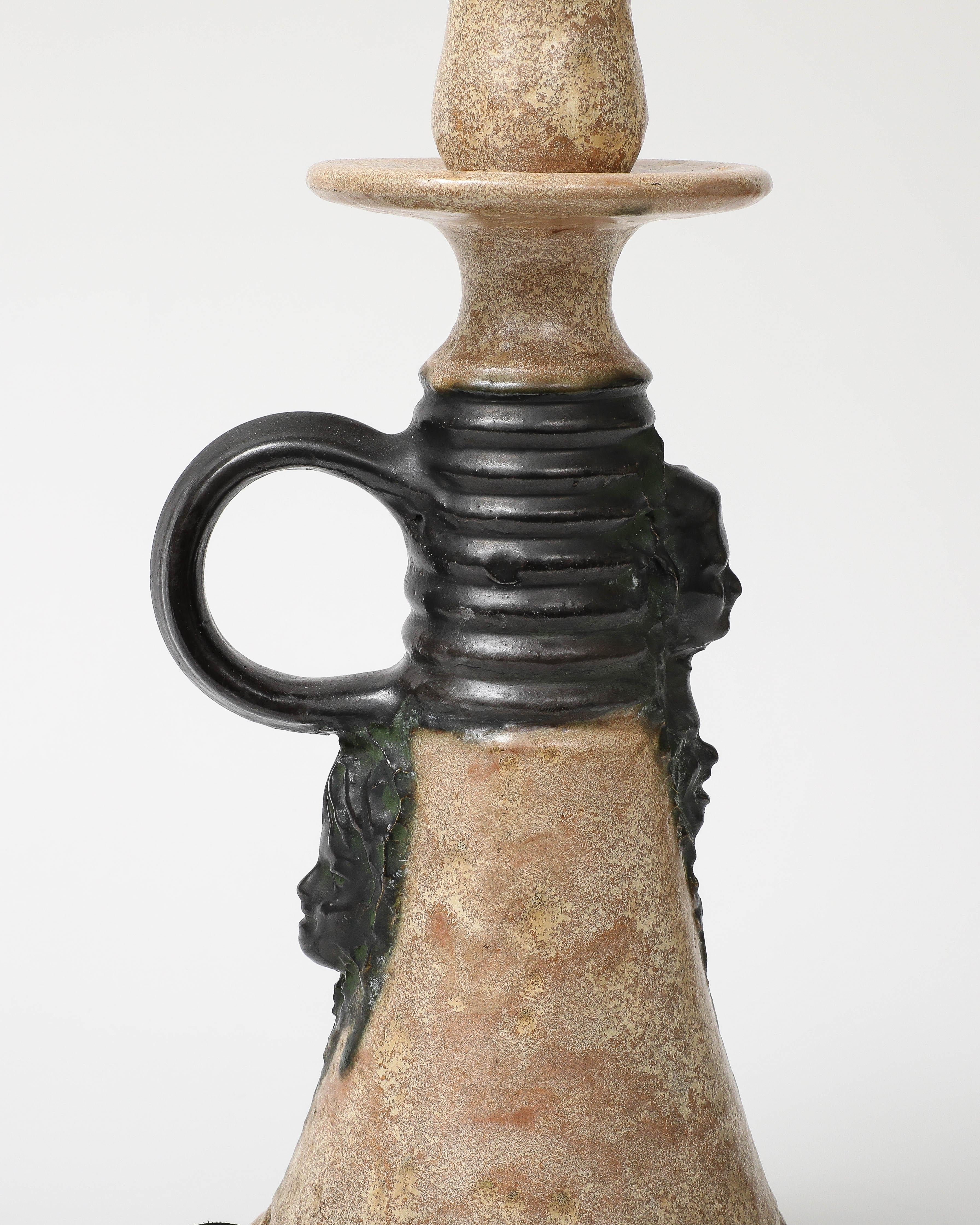 Lampe de table en céramique émaillée, France, c. 1960 en vente 10