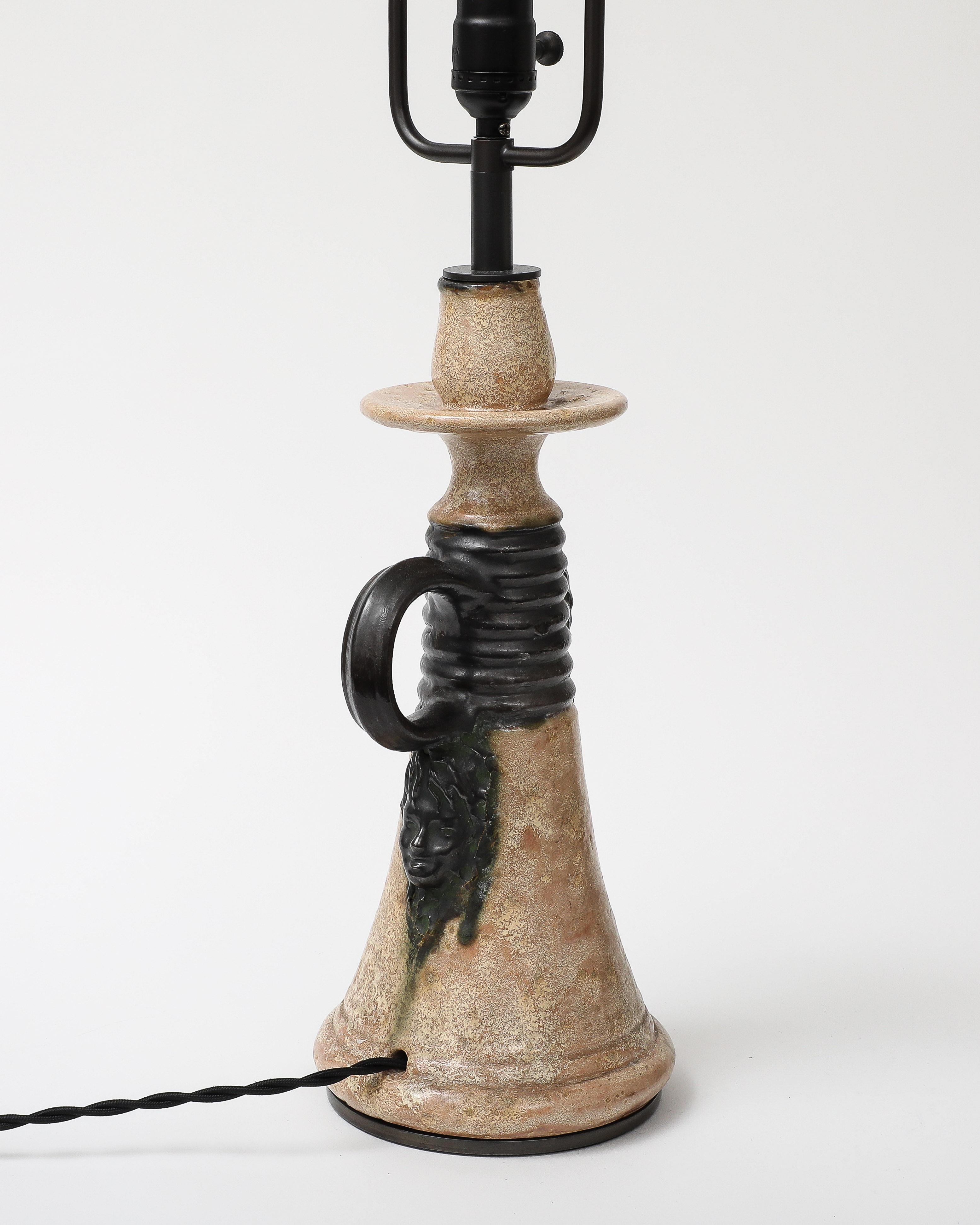 Lampe de table en céramique émaillée, France, c. 1960 en vente 11