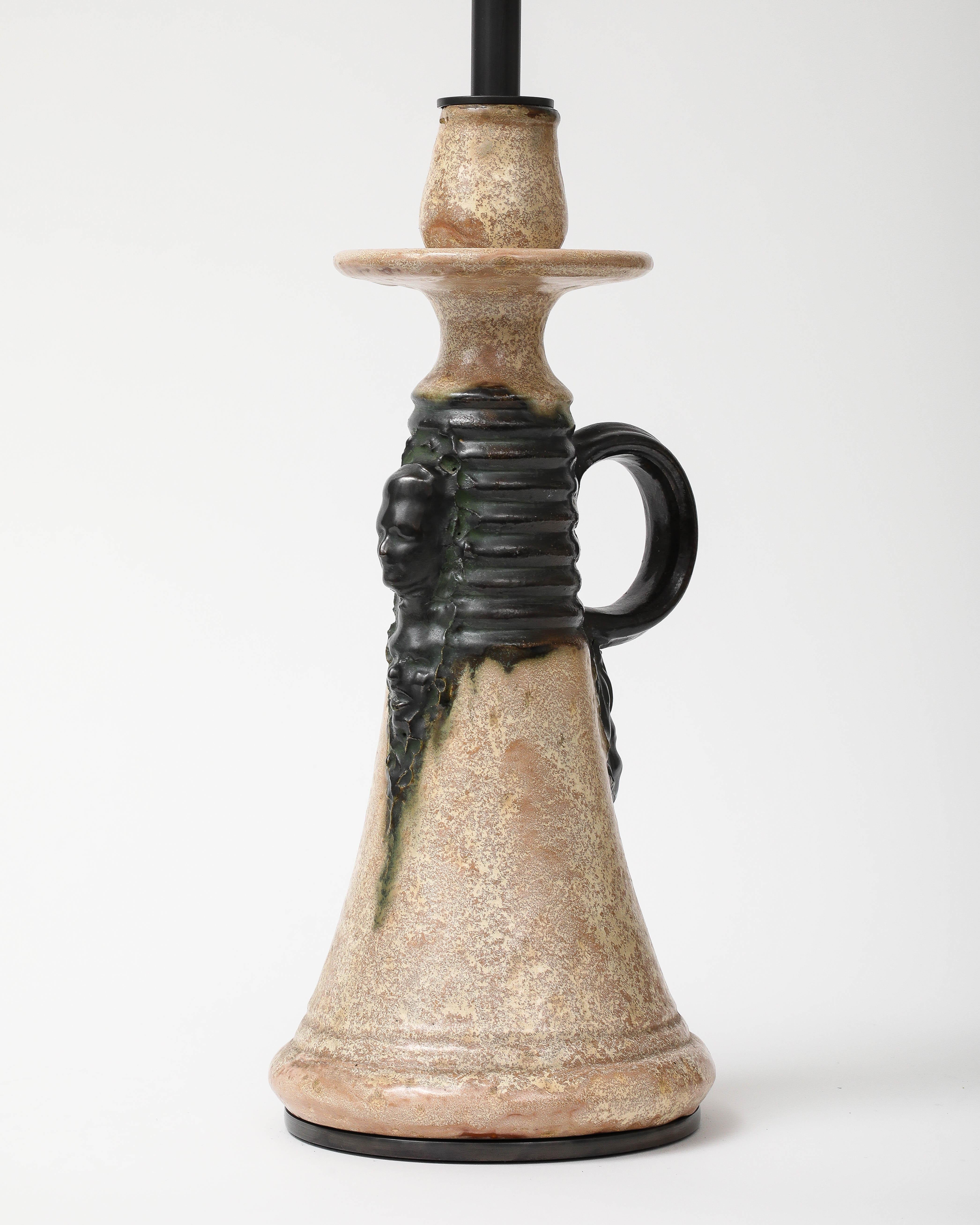 Lampe de table en céramique émaillée, France, c. 1960 en vente 13