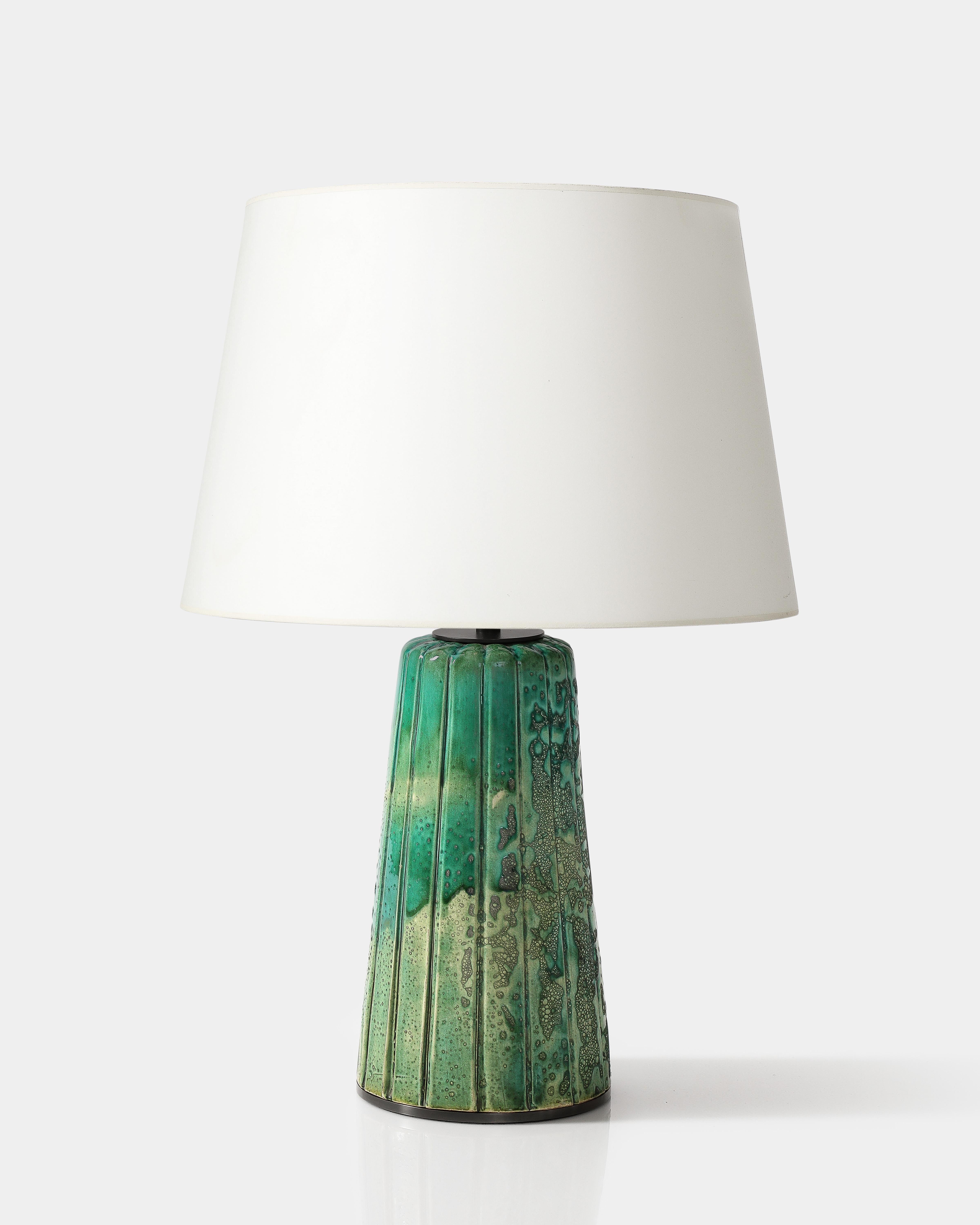 Ceramica Lampada da tavolo in ceramica smaltata, Francia, 1960 ca.