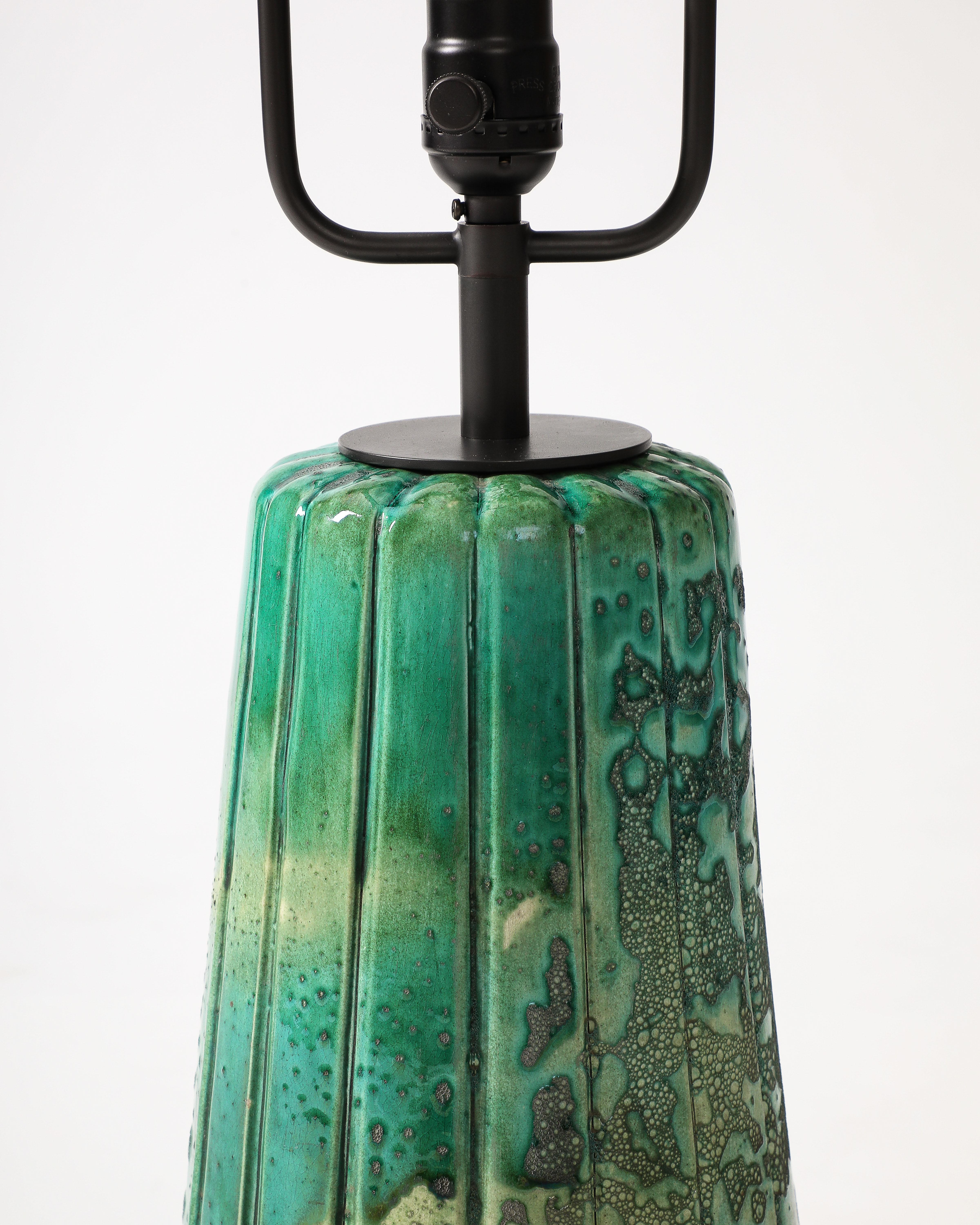 Lampada da tavolo in ceramica smaltata, Francia, 1960 ca. 1