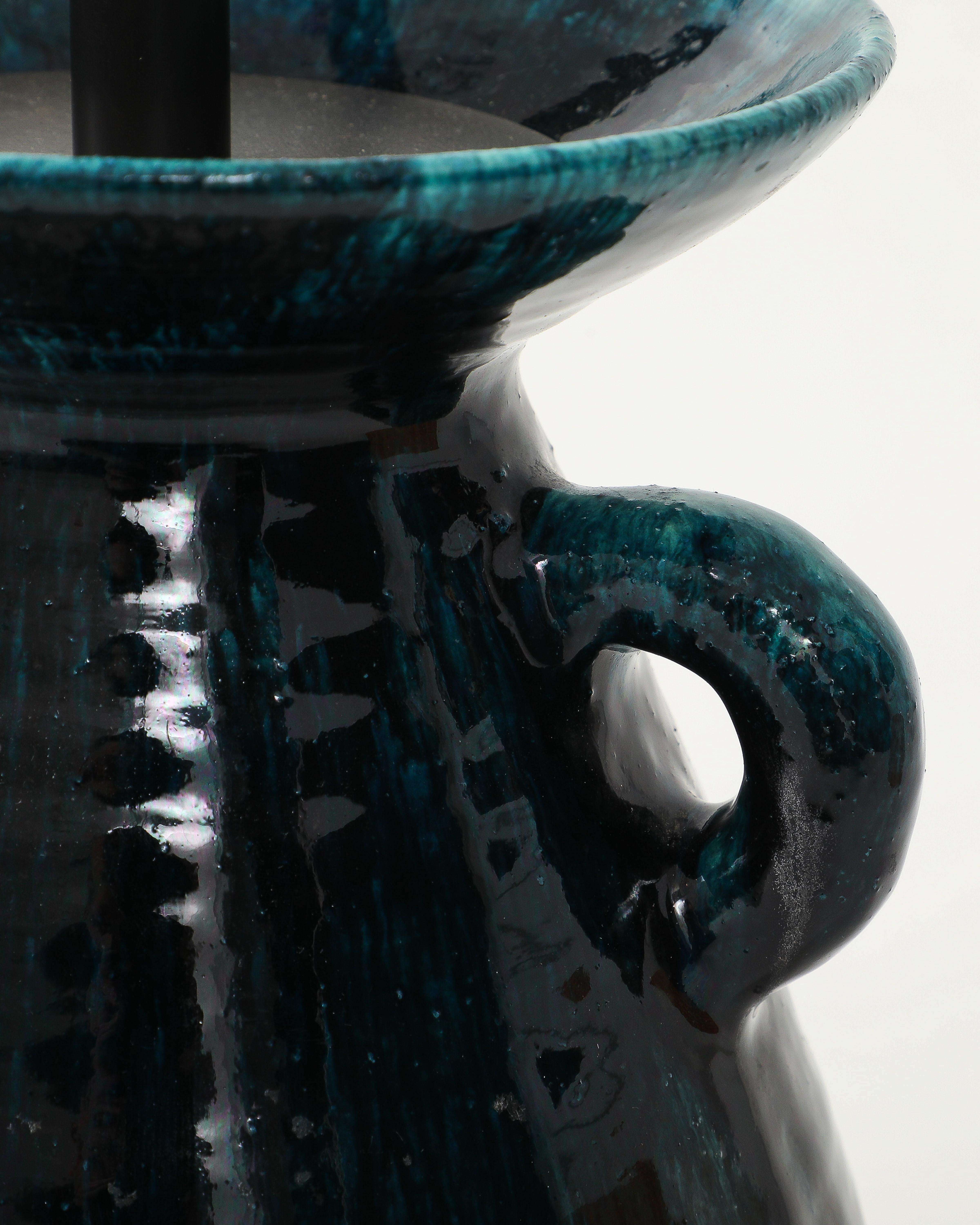 Lampada da tavolo in ceramica smaltata, Francia, 1960 ca. 1