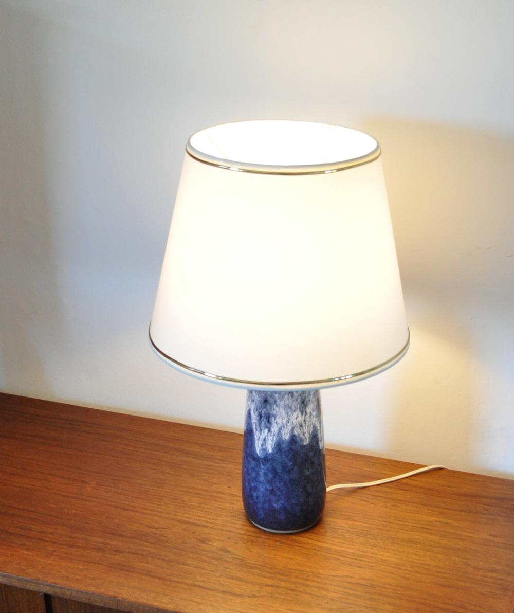 Glazed Ceramic Table Lamp from Valholm, Denmark In Excellent Condition For Sale In Vordingborg, DK