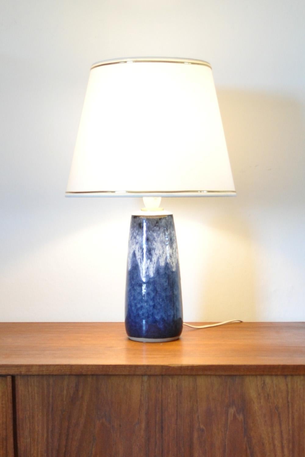 20th Century Glazed Ceramic Table Lamp from Valholm, Denmark For Sale