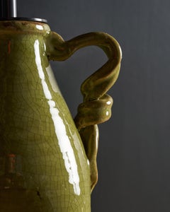 Glazed Ceramic Table Lamp, Italy, 20th C