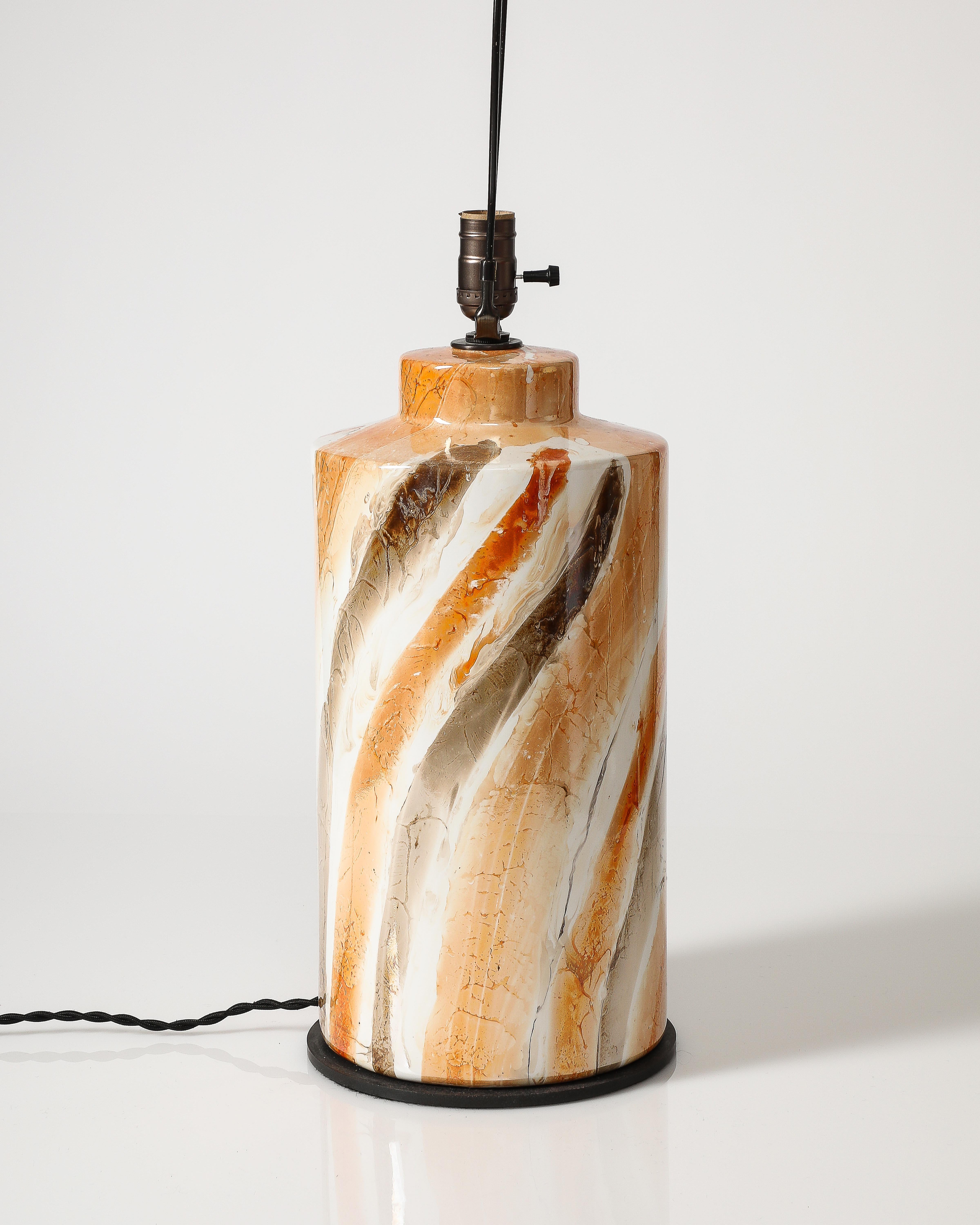 Lampe de table en céramique émaillée, États-Unis, vers 1950 en vente 5