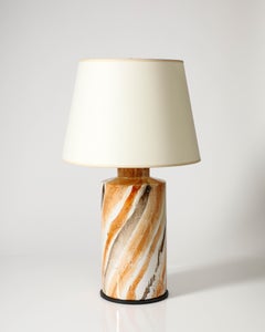 Lampe de table en céramique émaillée, États-Unis, vers 1950