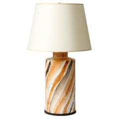 Lampada da tavolo in ceramica smaltata, Stati Uniti, 1950 ca.