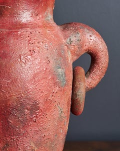 Glazed Ceramic Table Lamp with Rings and Elephant Head Motif, Europe, 20th C