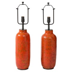 Lampade da tavolo in ceramica smaltata, Francia, 1950 ca.