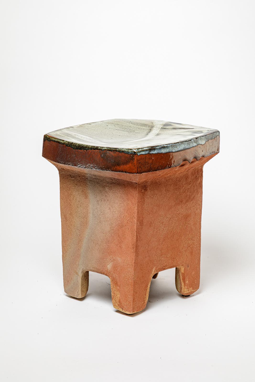 Table ou tabouret en céramique émaillée de Marie-Lucie Trinquand, 2025. Neuf - En vente à Saint-Ouen, FR