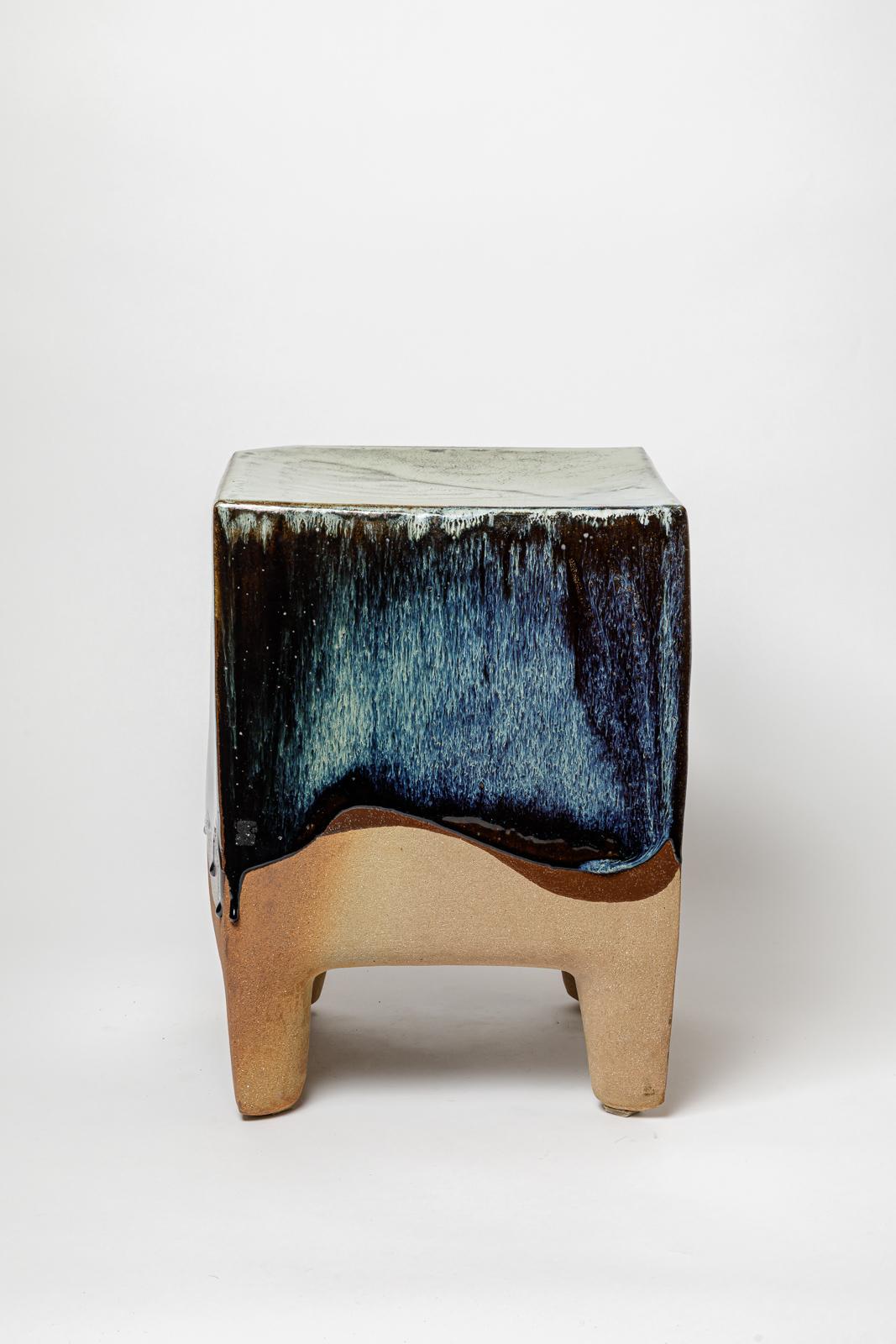Table ou tabouret en céramique émaillée de Marie-Lucie Trinquand, 2025. Neuf - En vente à Saint-Ouen, FR