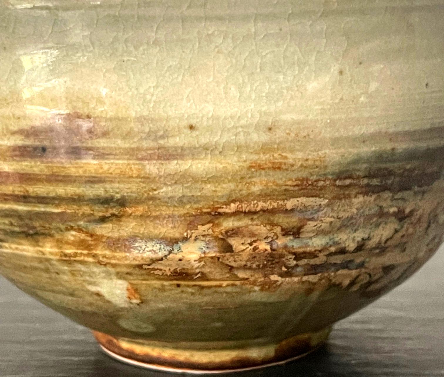 Glazed Ceramic Tea Bowl by Toshiko Takaezu For Sale 4
