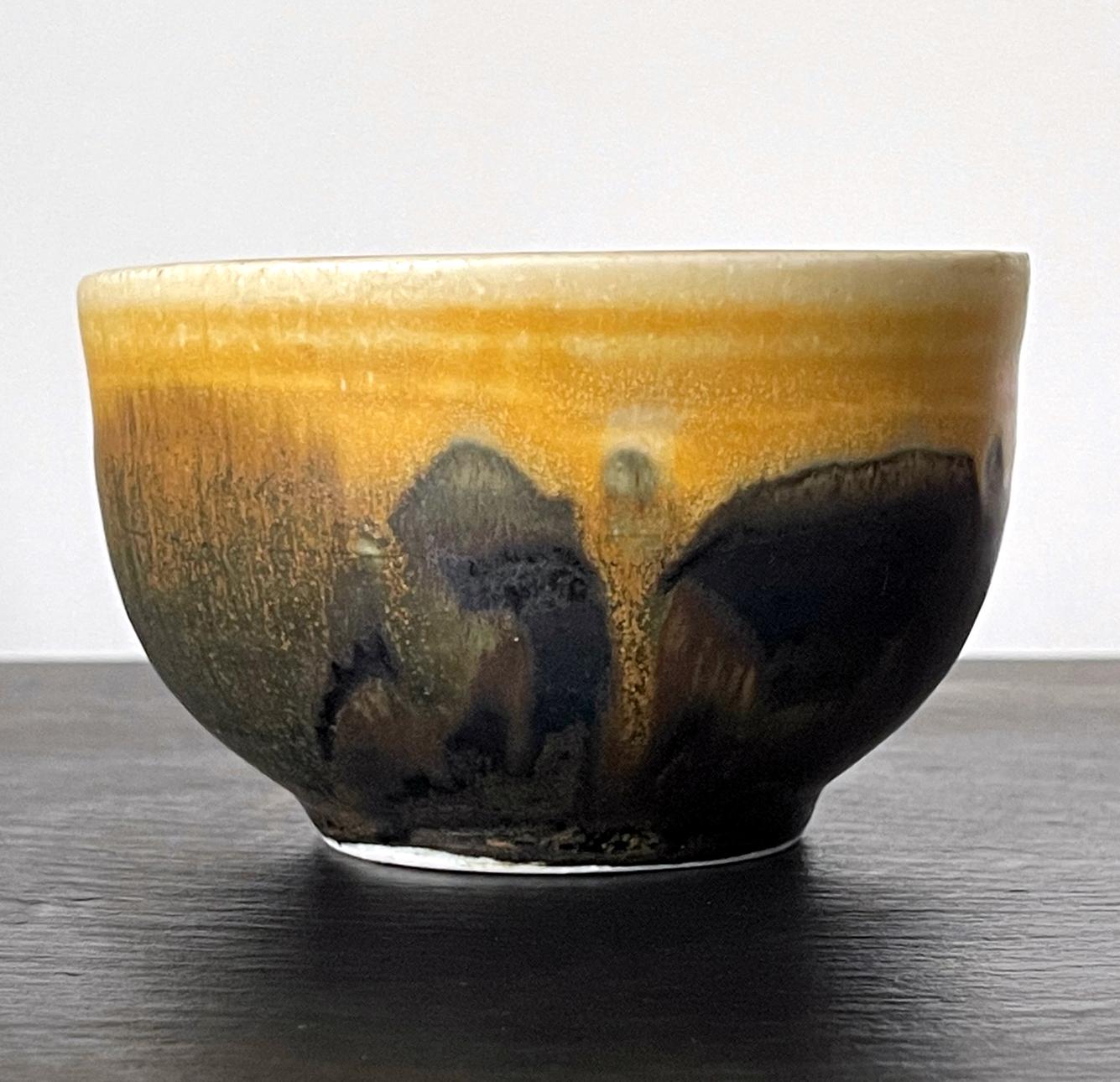 Modern Glazed Ceramic Tea Bowl by Toshiko Takaezu