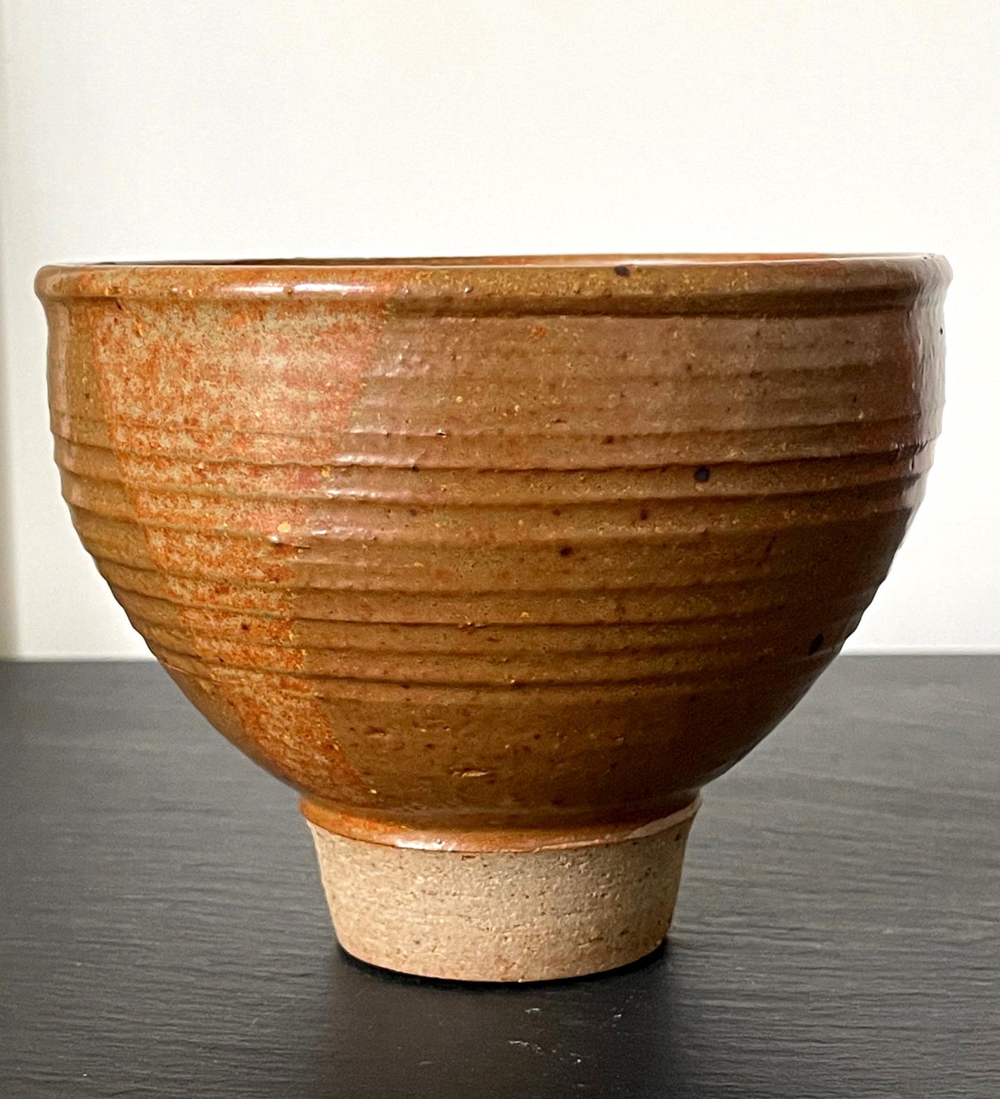 Modern Glazed Ceramic Tea Bowl by Toshiko Takaezu