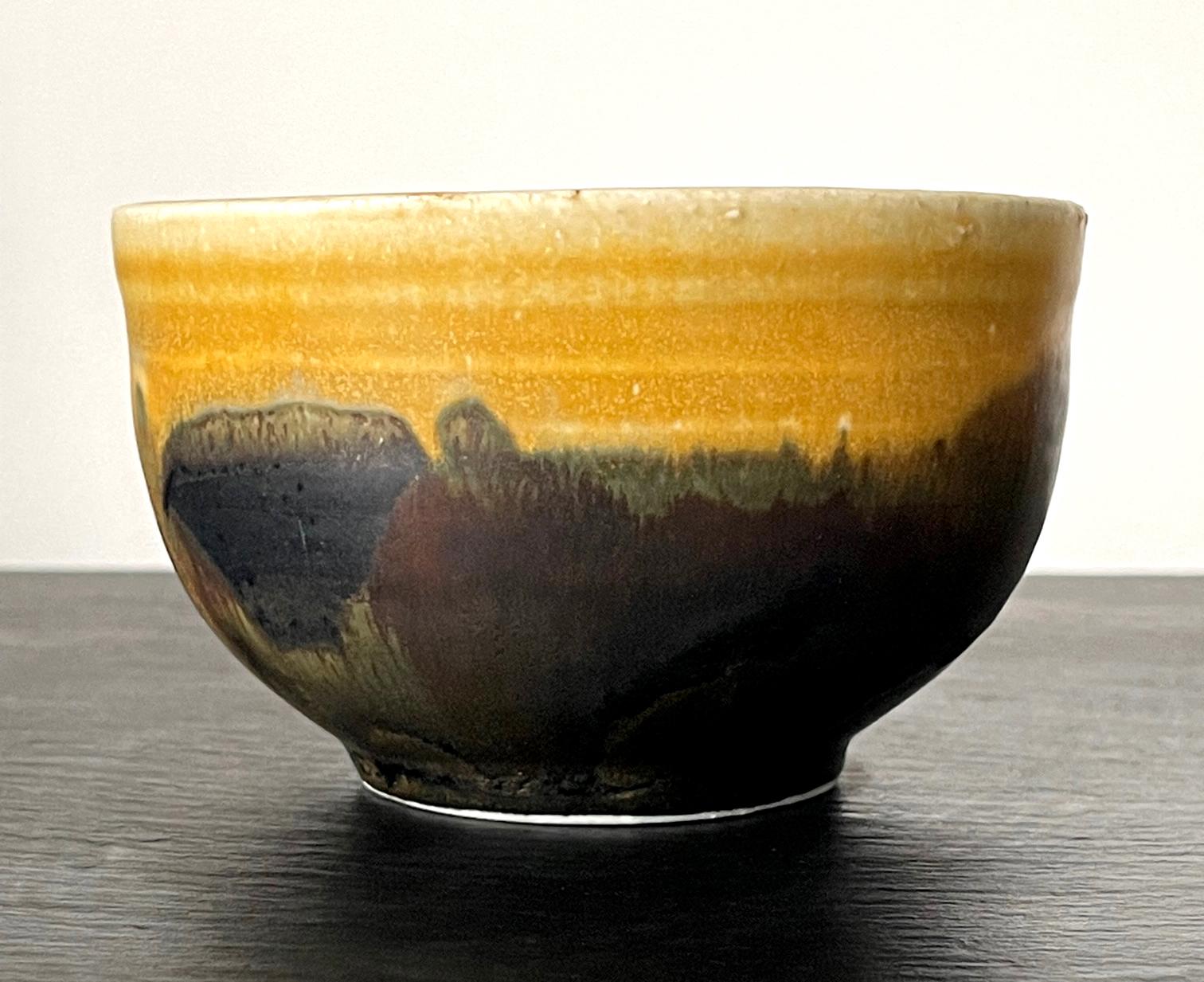 American Glazed Ceramic Tea Bowl by Toshiko Takaezu
