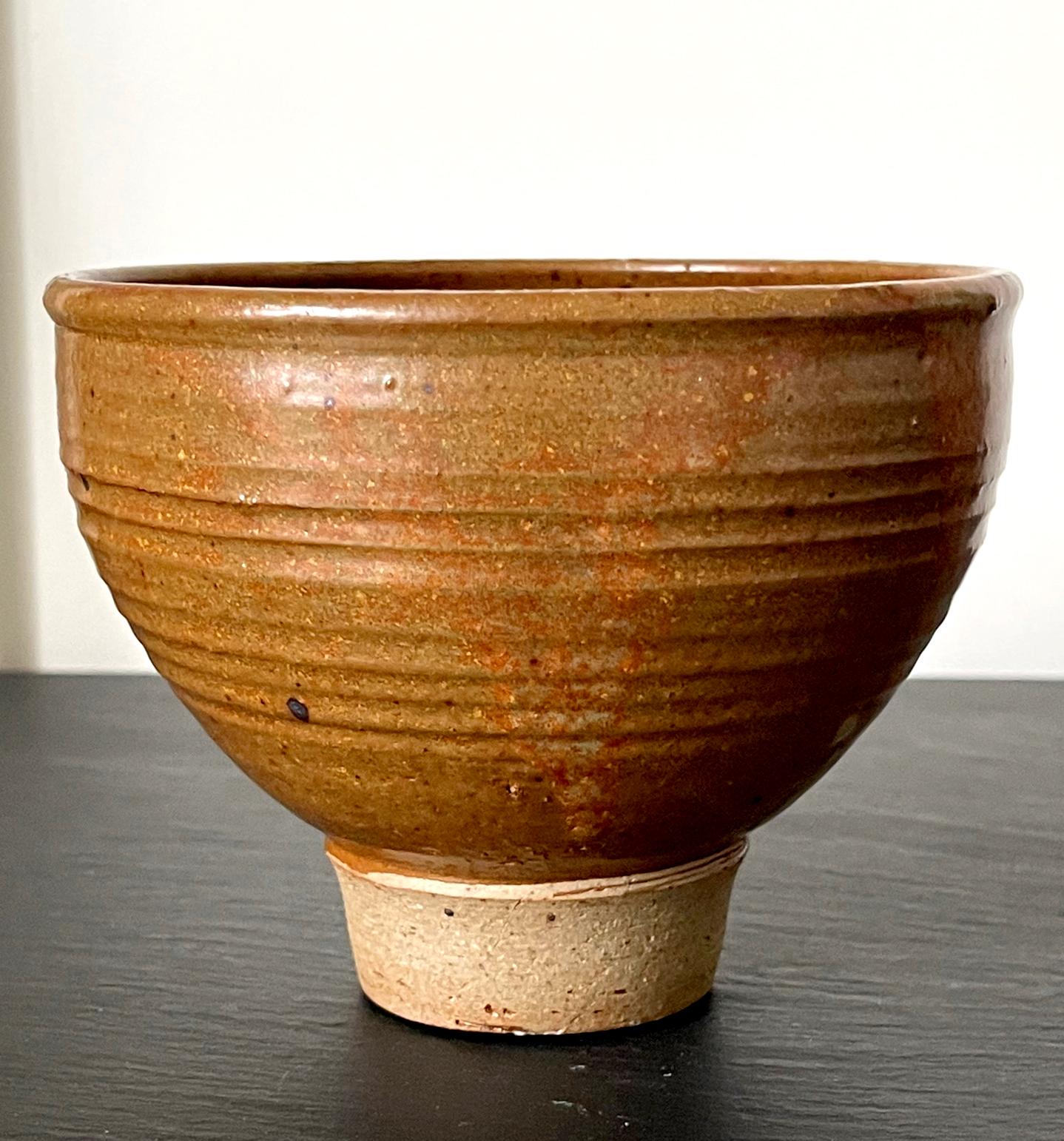 American Glazed Ceramic Tea Bowl by Toshiko Takaezu