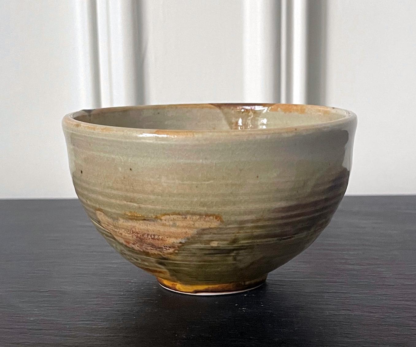 Modern Glazed Ceramic Tea Bowl by Toshiko Takaezu For Sale