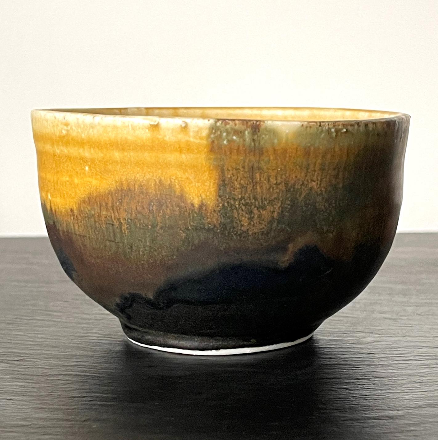 Glazed Ceramic Tea Bowl by Toshiko Takaezu In Good Condition In Atlanta, GA
