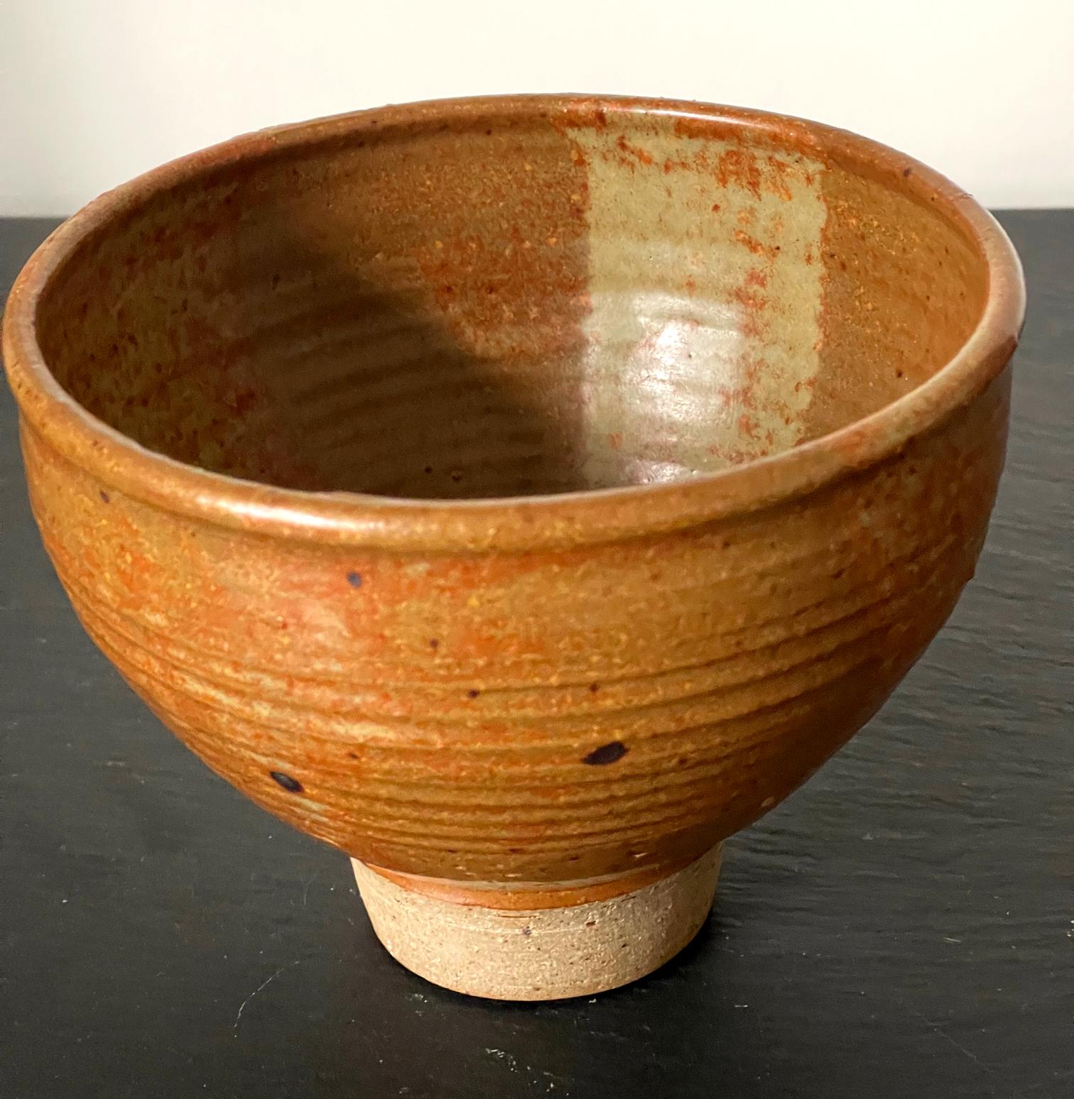 20th Century Glazed Ceramic Tea Bowl by Toshiko Takaezu