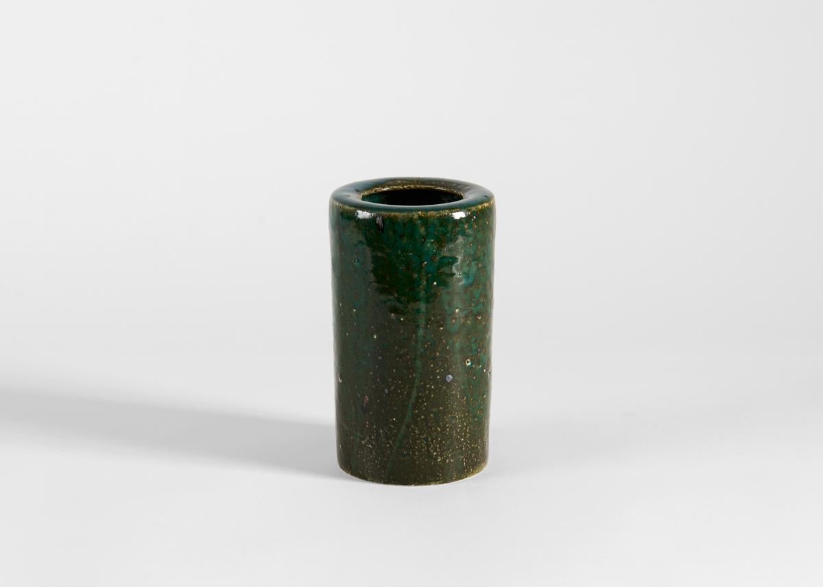 Vernissé Vase sarcelle émaillée Marianne Westman pour Rorstrand, Suède, années 1960 en vente