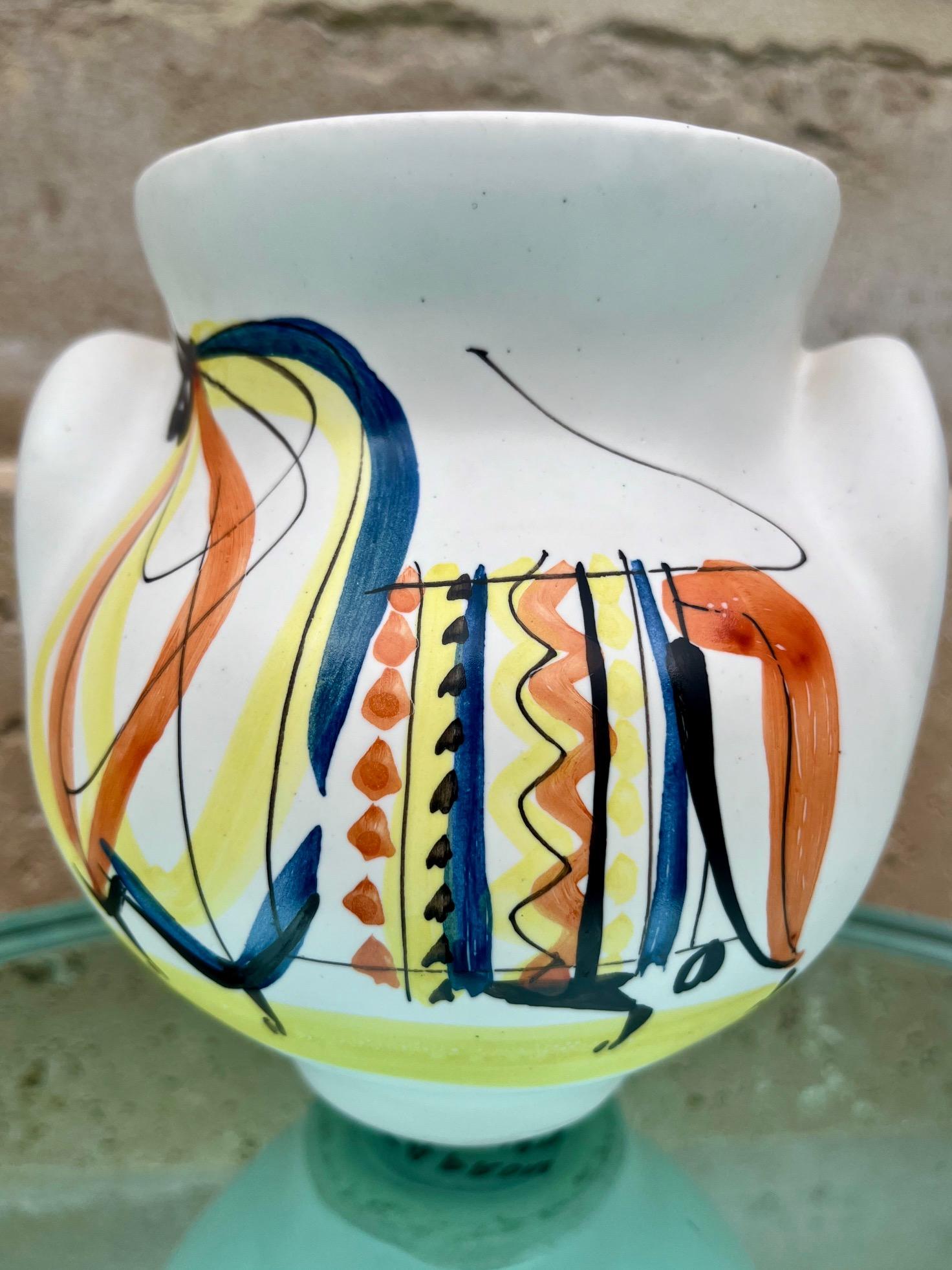 Mid-Century moderno Vaso in ceramica smaltata 