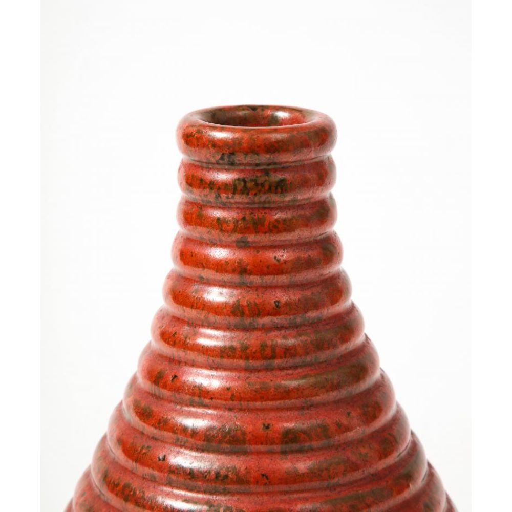 Glazed Ceramic Cone Shaped Vase Attributed to Bitossi. Italy, c. 1960 For Sale 4