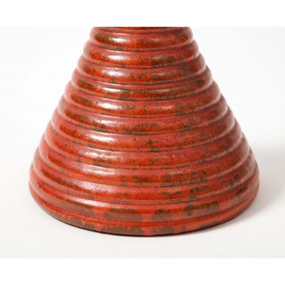 Glazed Ceramic Cone Shaped Vase Attributed to Bitossi. Italy, c. 1960 For Sale 1
