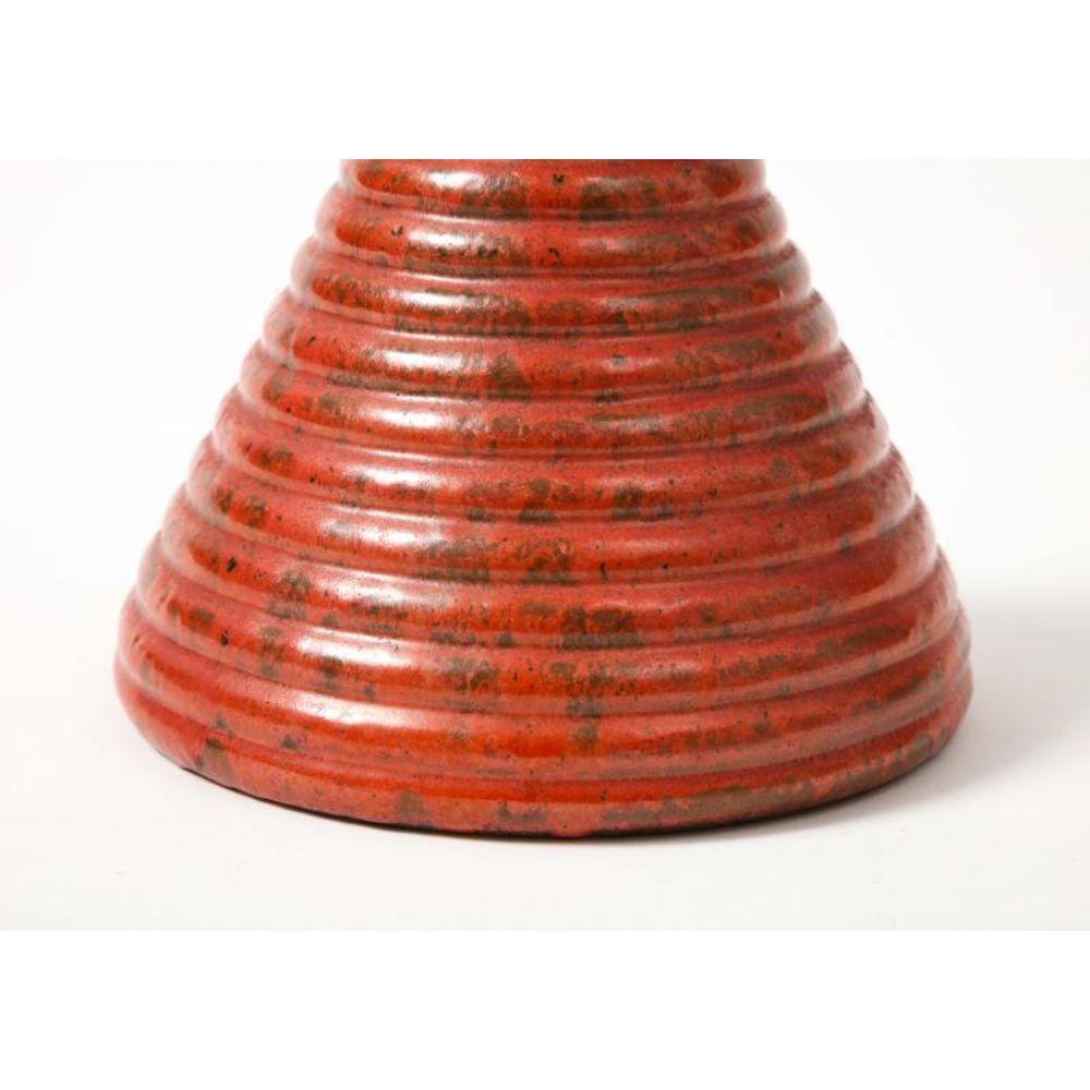 Glazed Ceramic Cone Shaped Vase Attributed to Bitossi. Italy, c. 1960 For Sale 2