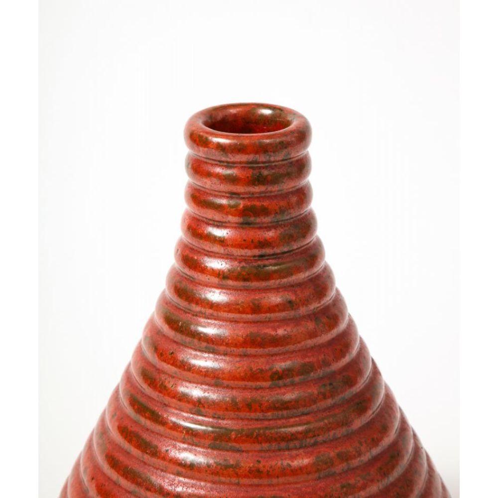 Glazed Ceramic Cone Shaped Vase Attributed to Bitossi. Italy, c. 1960 For Sale 3